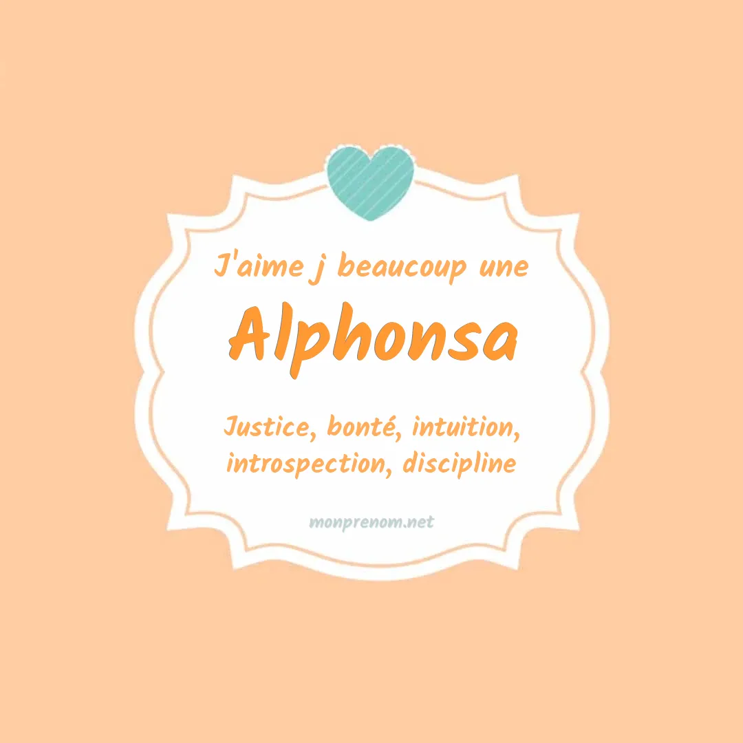 J'aime beaucoup Alphonsa