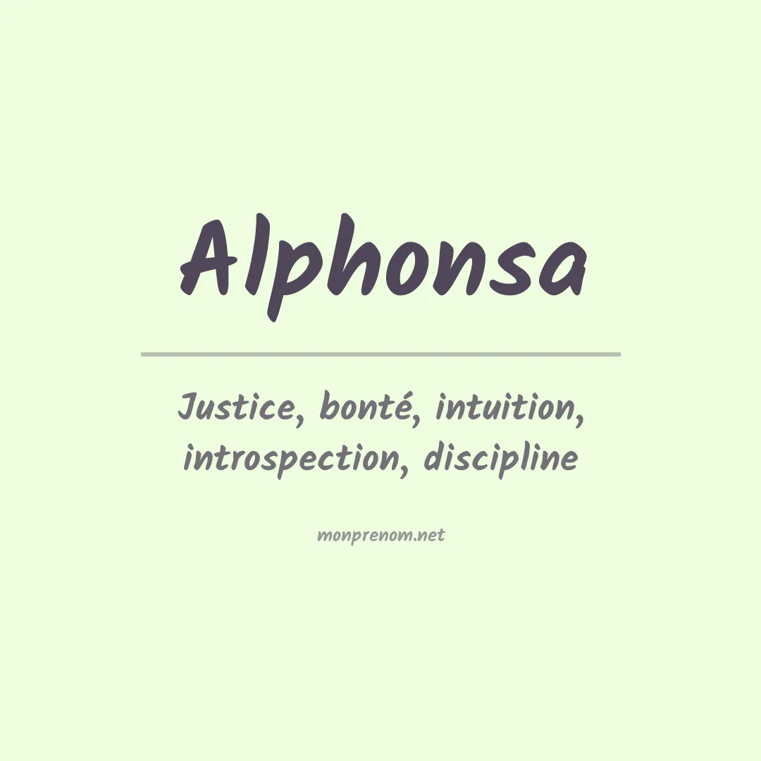 Signification du prénom Alphonsa