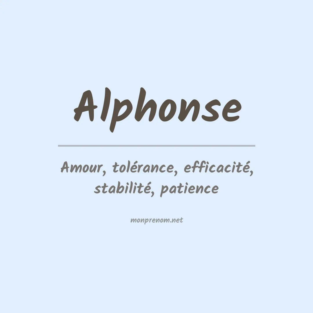 Prénom Alphonse