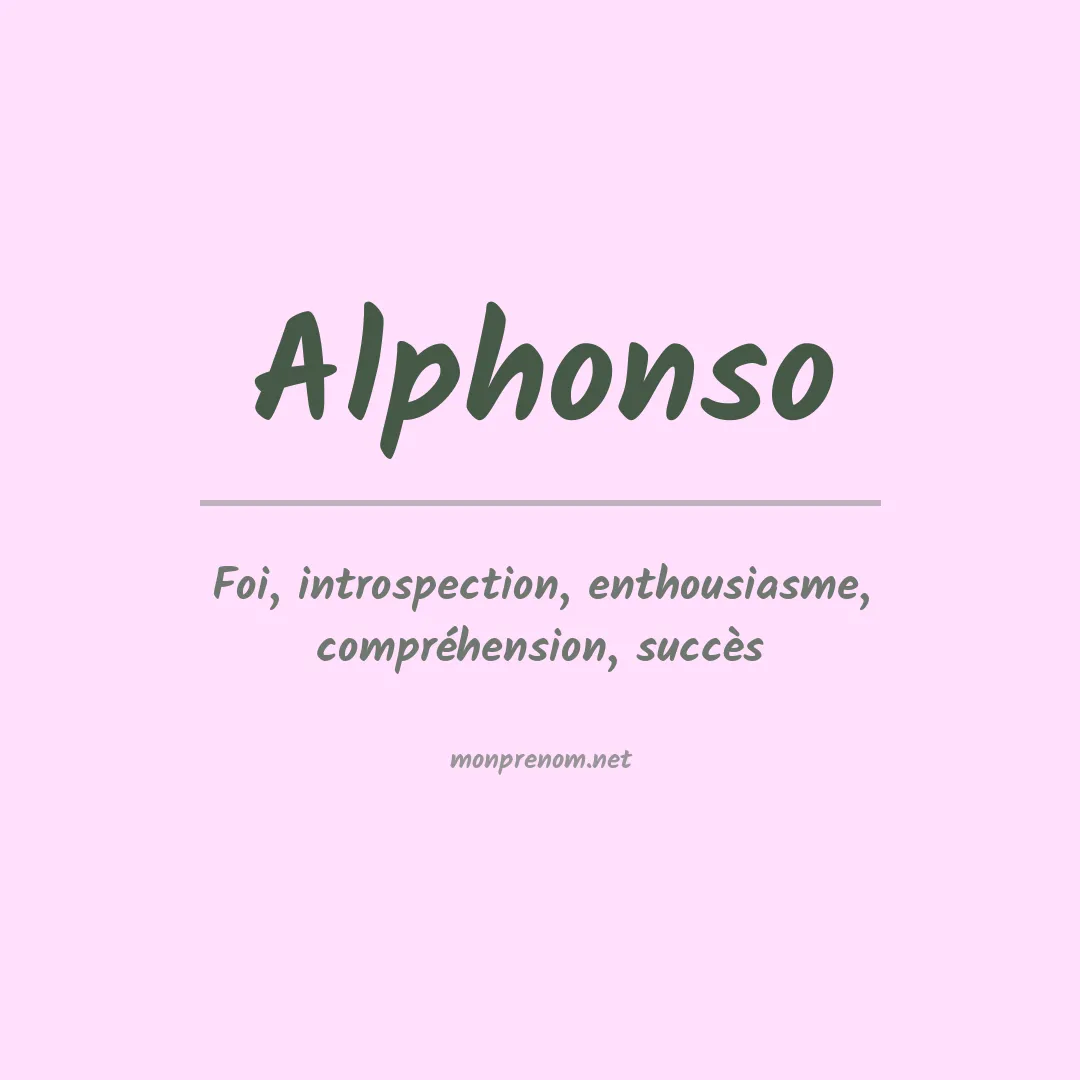 Prénom Alphonso