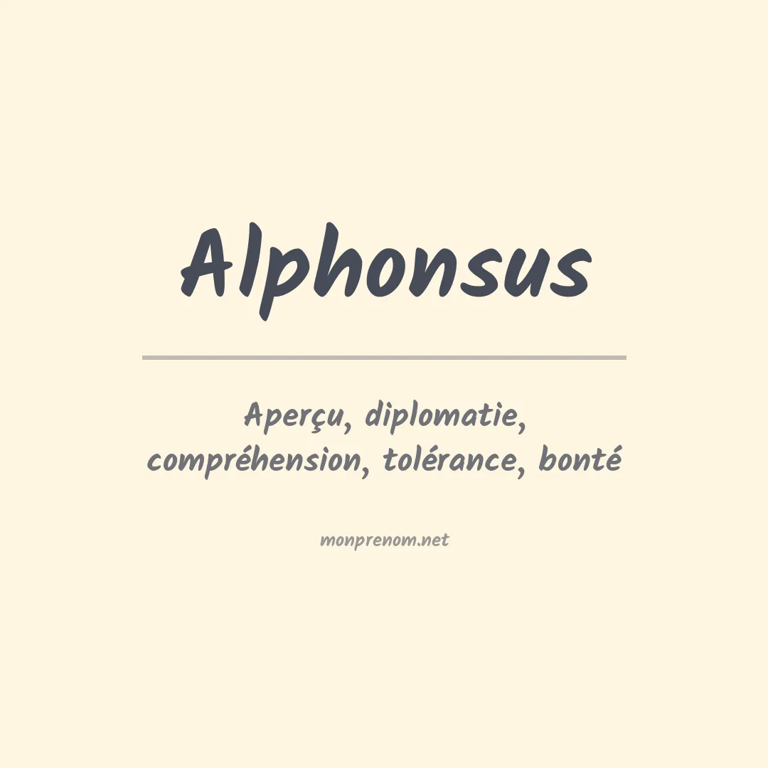 Prénom Alphonsus