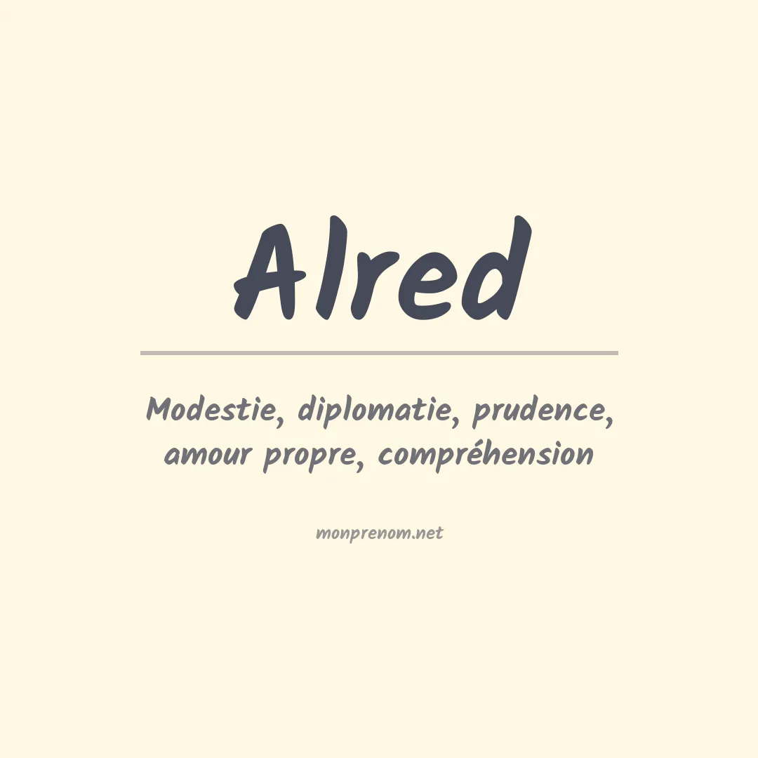 Prénom Alred