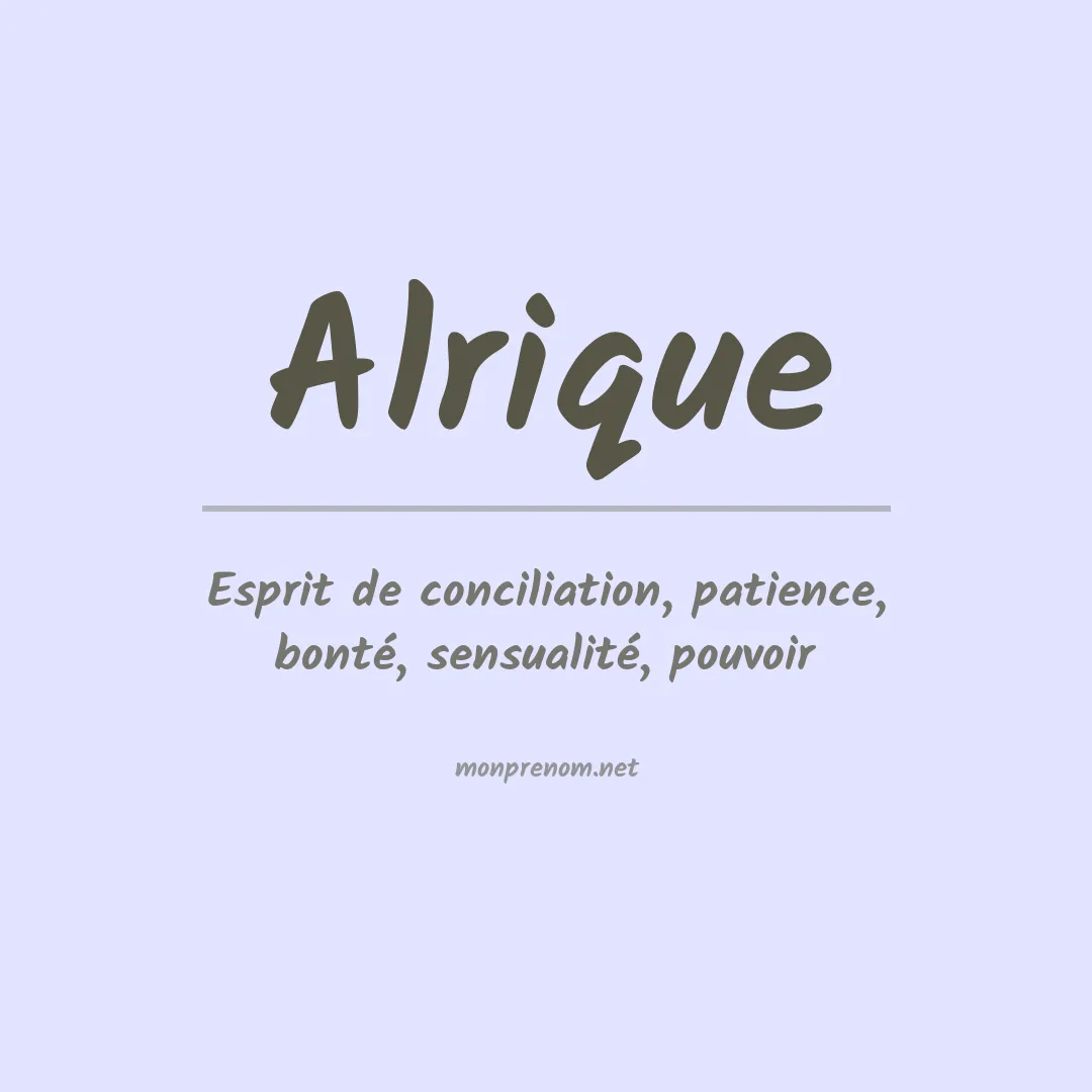 Signification du prénom Alrique