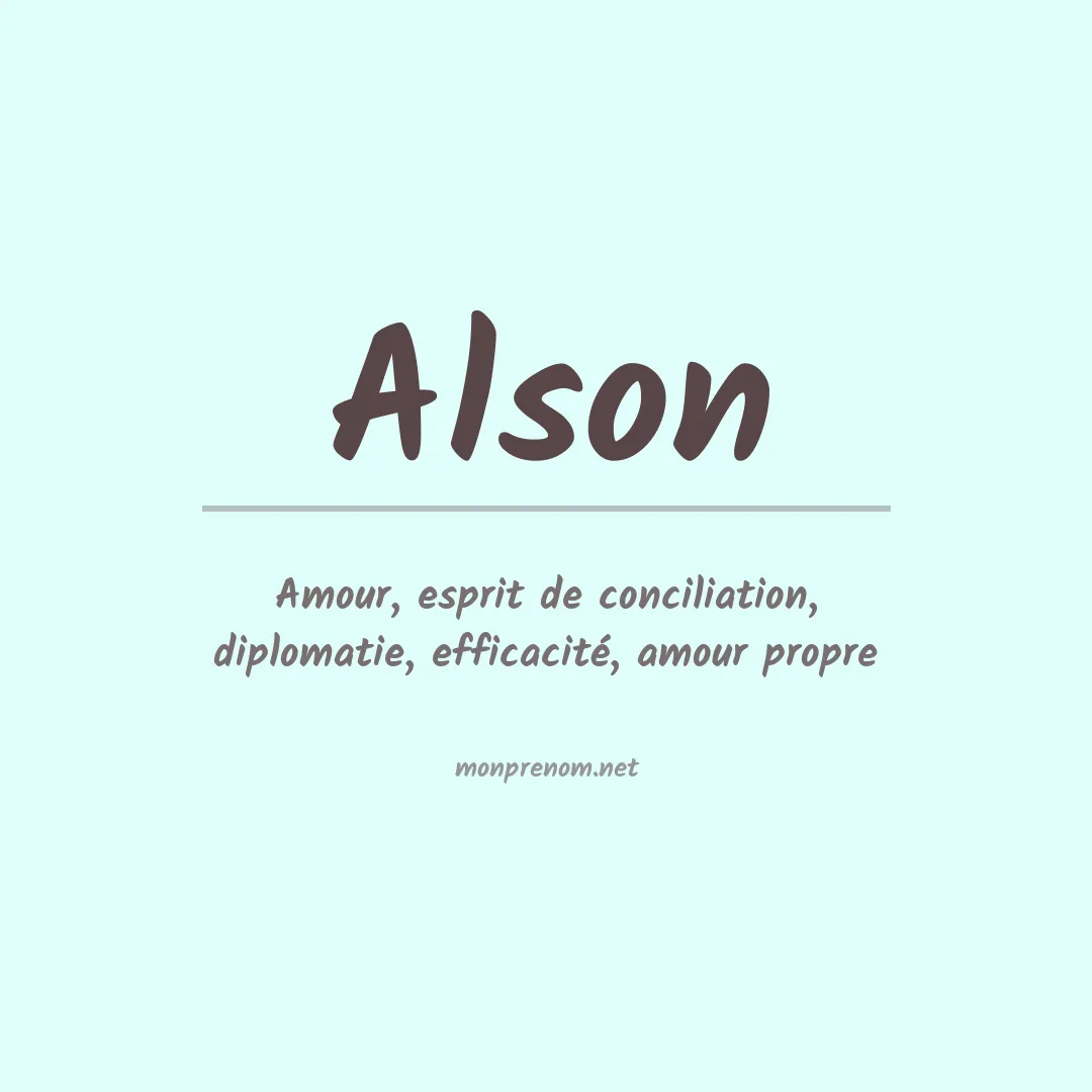 Prénom Alson