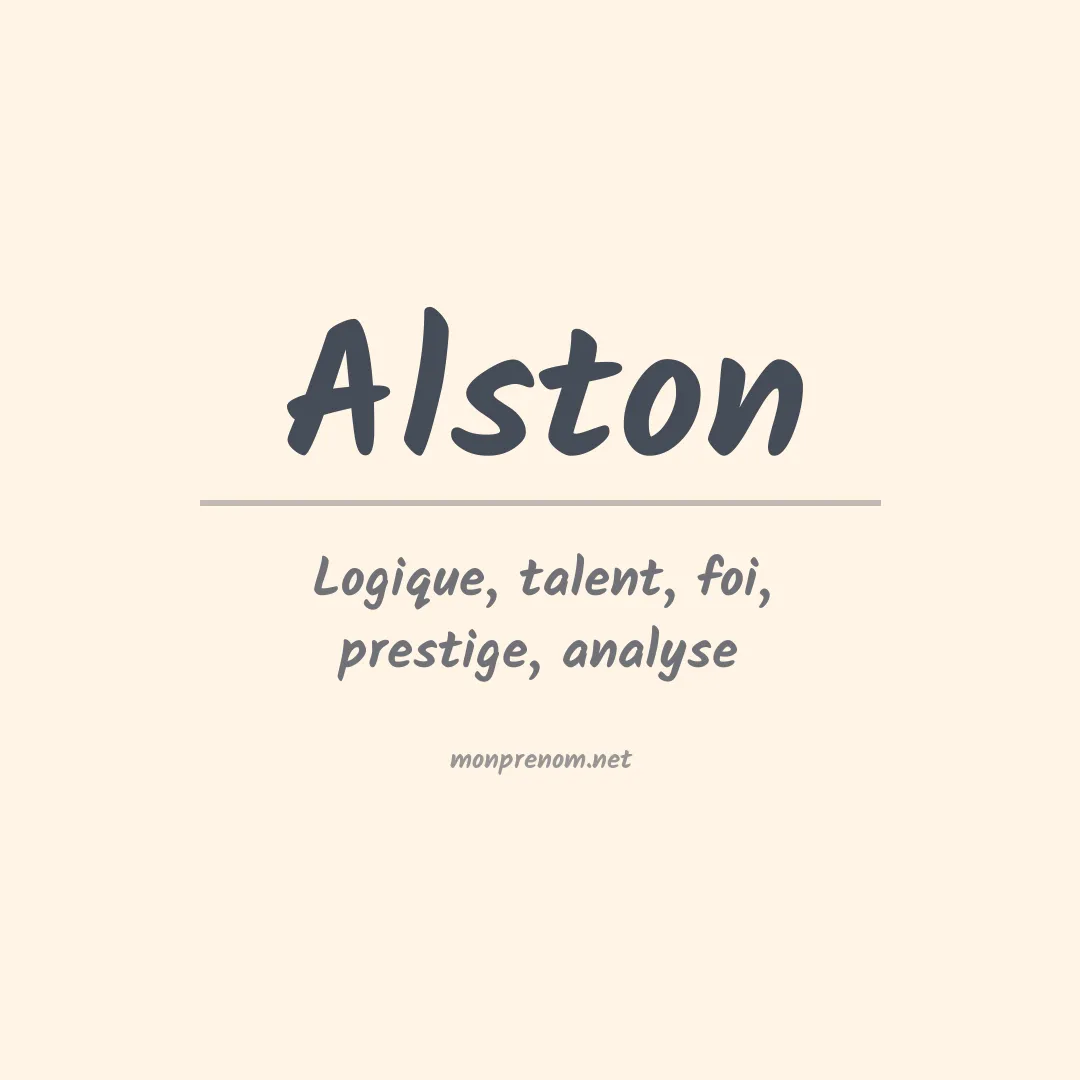 Prénom Alston