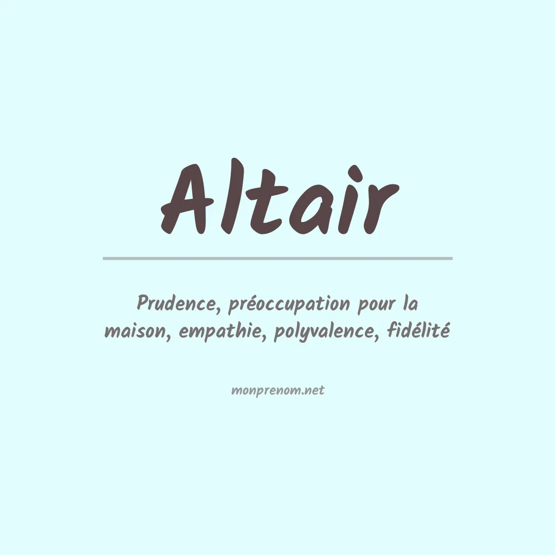 Signification du prénom Altair