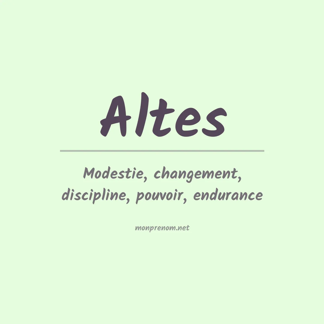 Prénom Altes