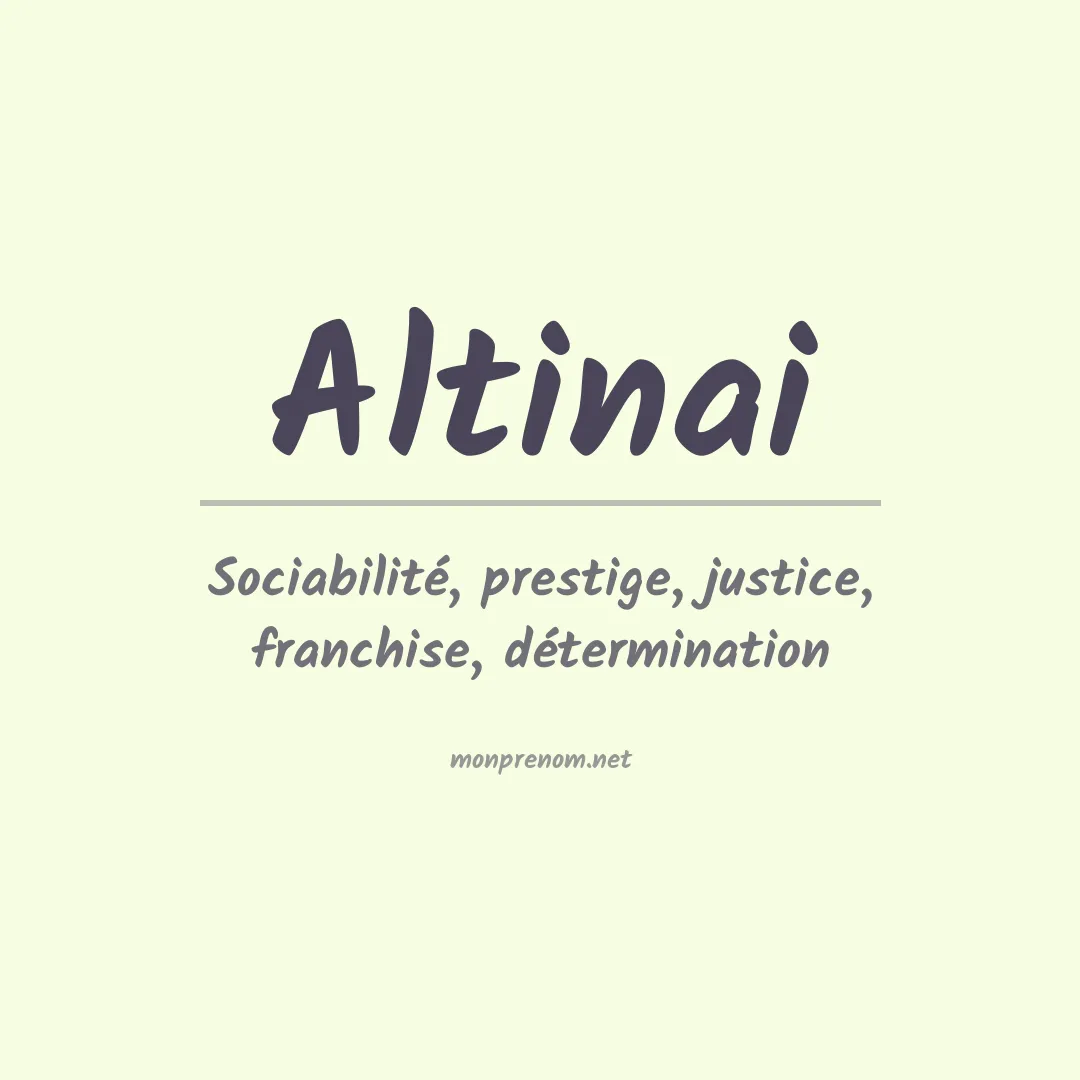 Prénom Altinai