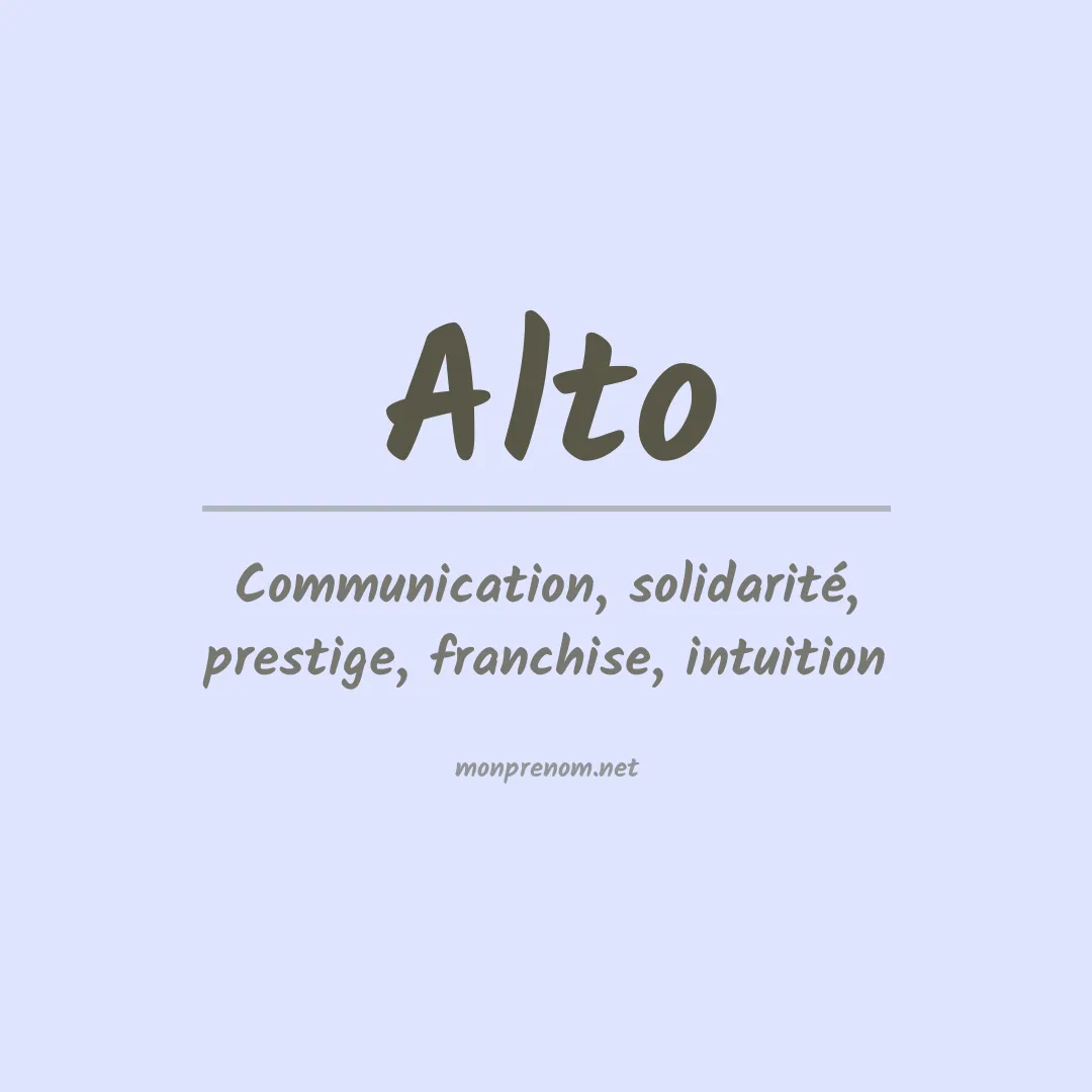 Prénom Alto
