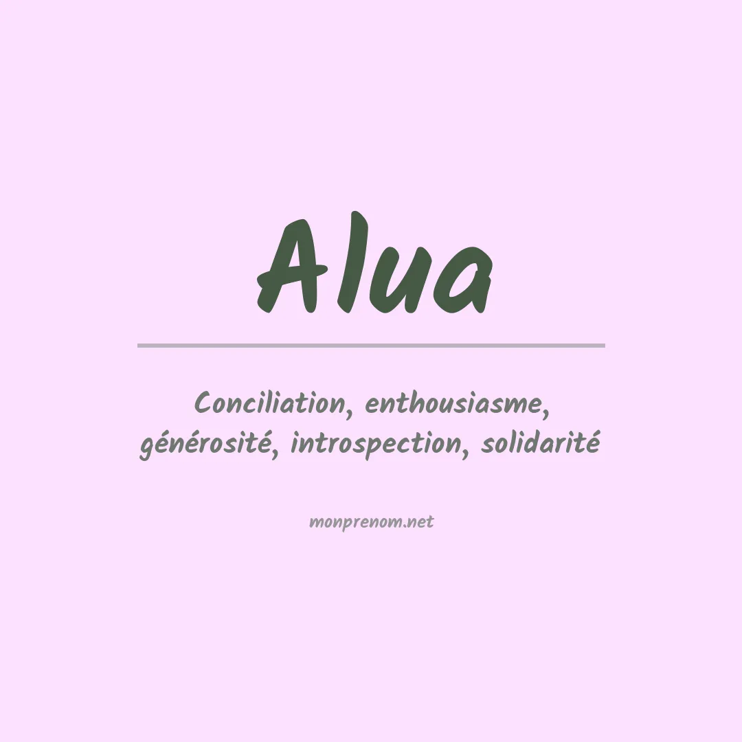 Prénom Alua