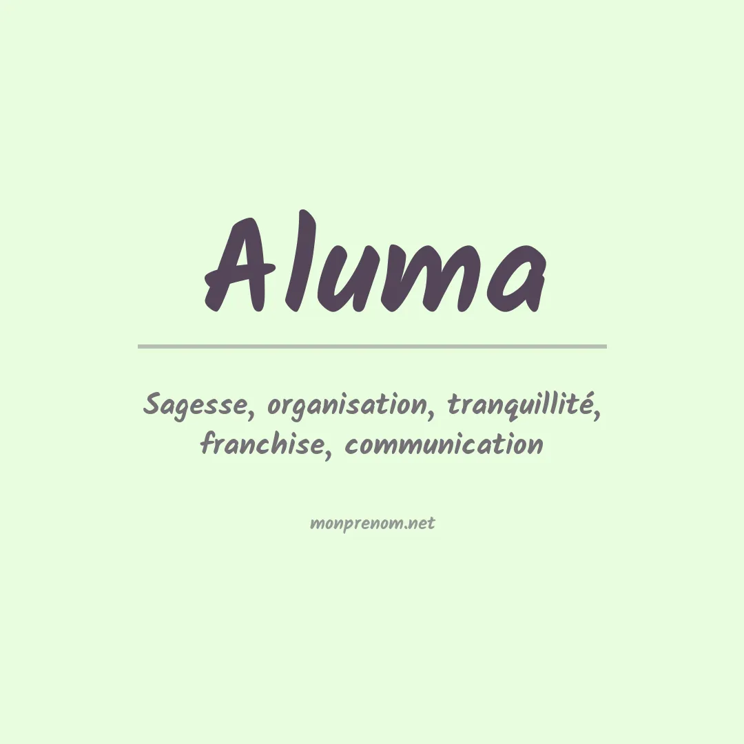 Prénom Aluma
