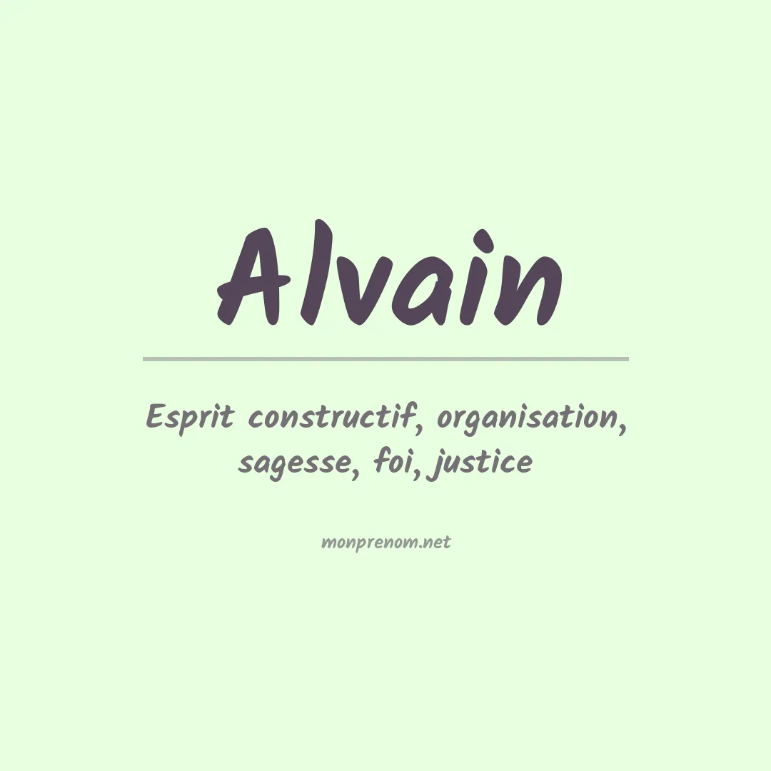 Signification du prénom Alvain