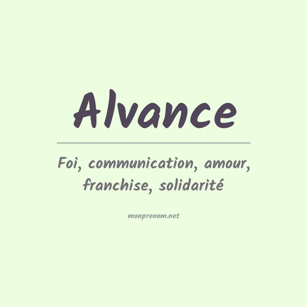 Signification du prénom Alvance