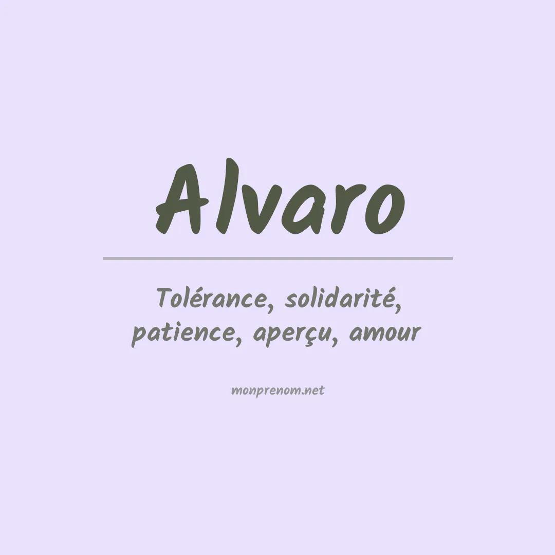 Prénom Alvaro