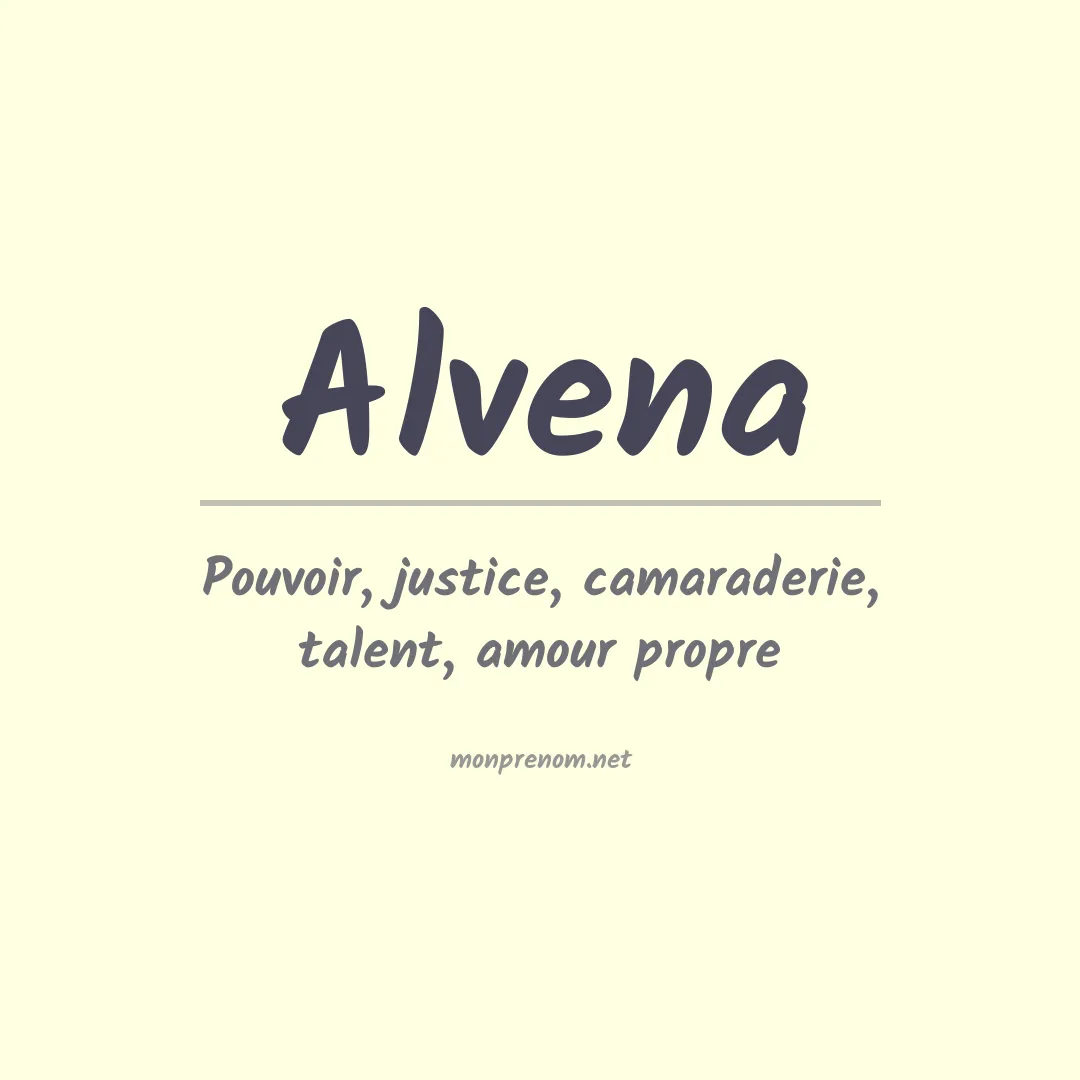 Signification du prénom Alvena