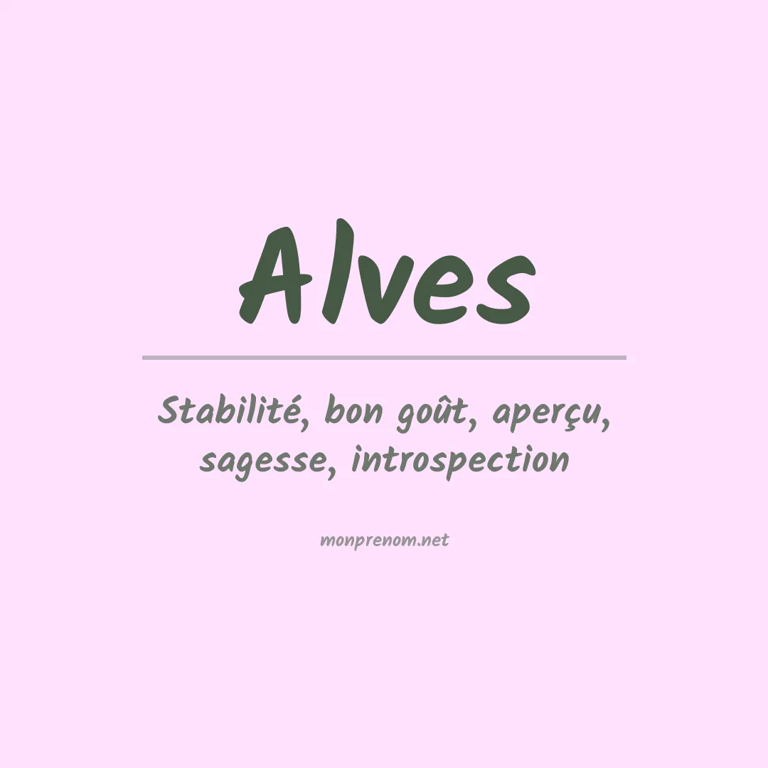 Prénom Alves