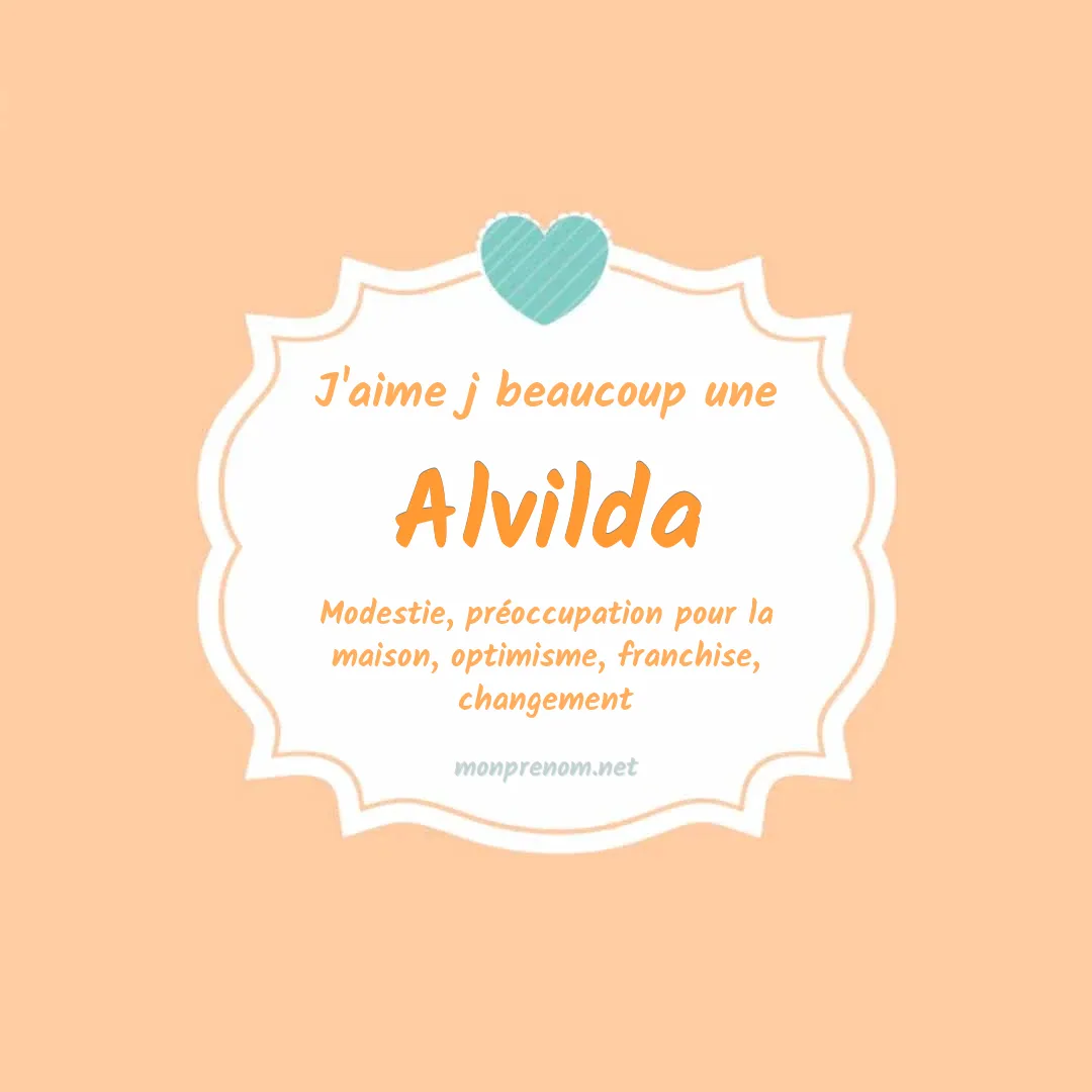 J'aime beaucoup Alvilda
