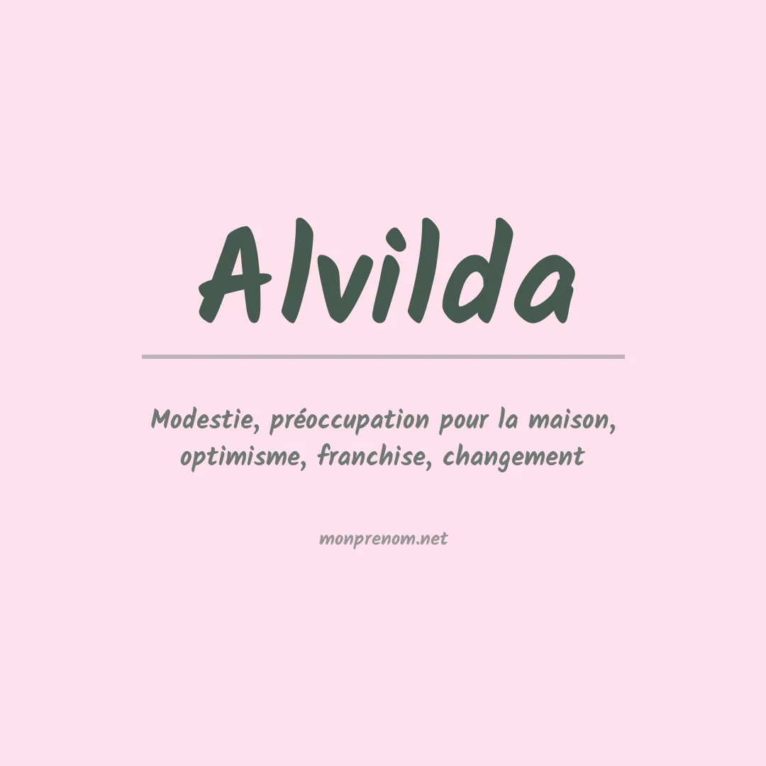 Signification du prénom Alvilda