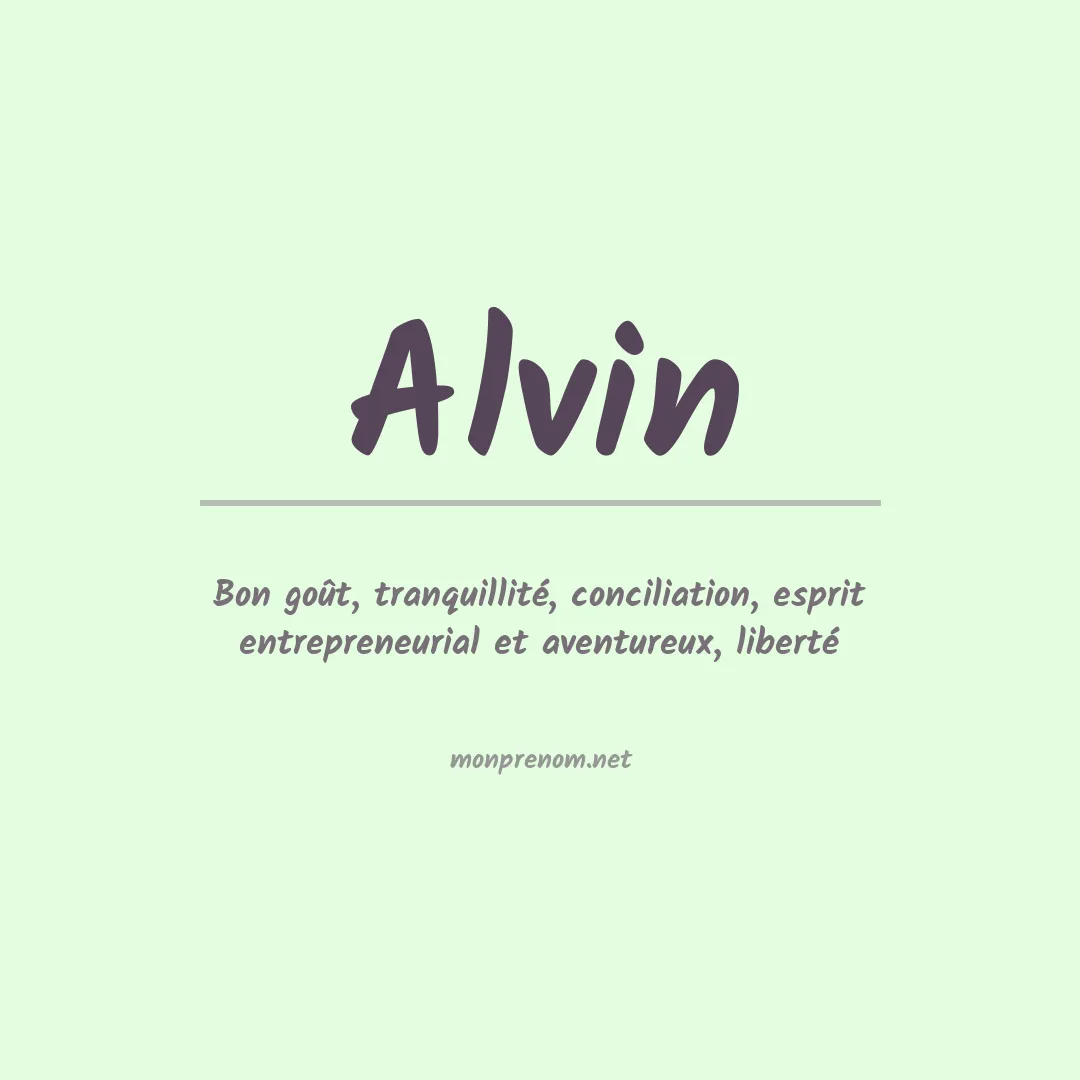 Prénom Alvin