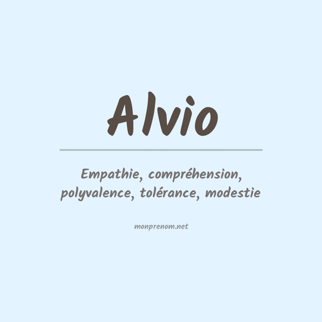 Signification du prénom Alvio
