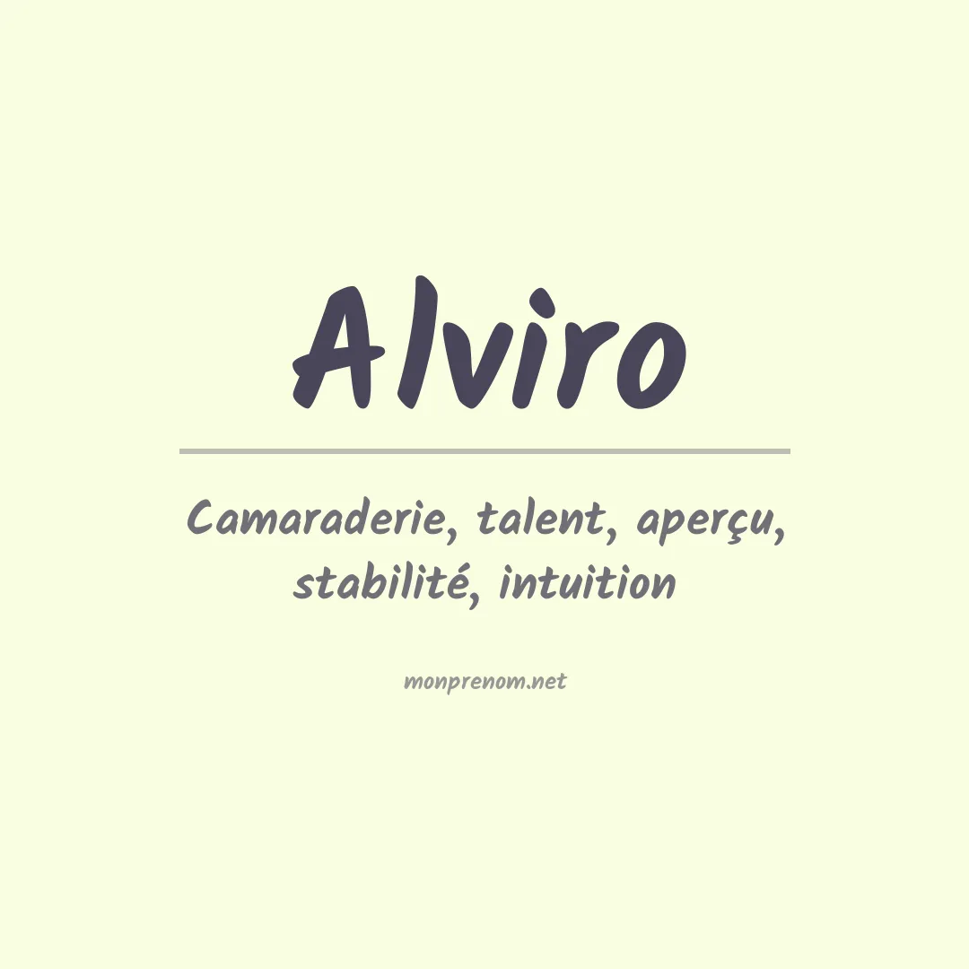 Signification du prénom Alviro