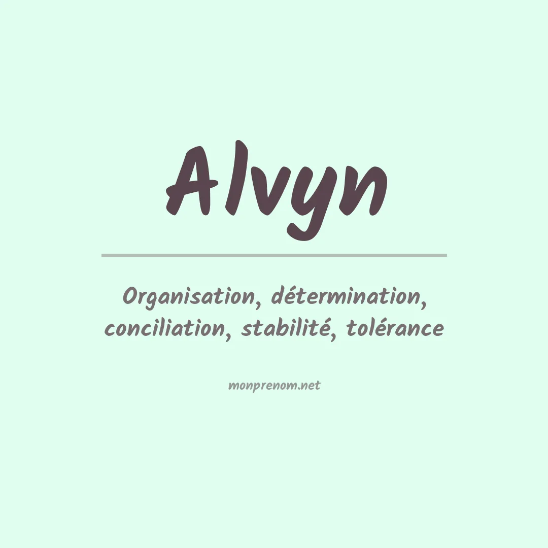 Signification du prénom Alvyn