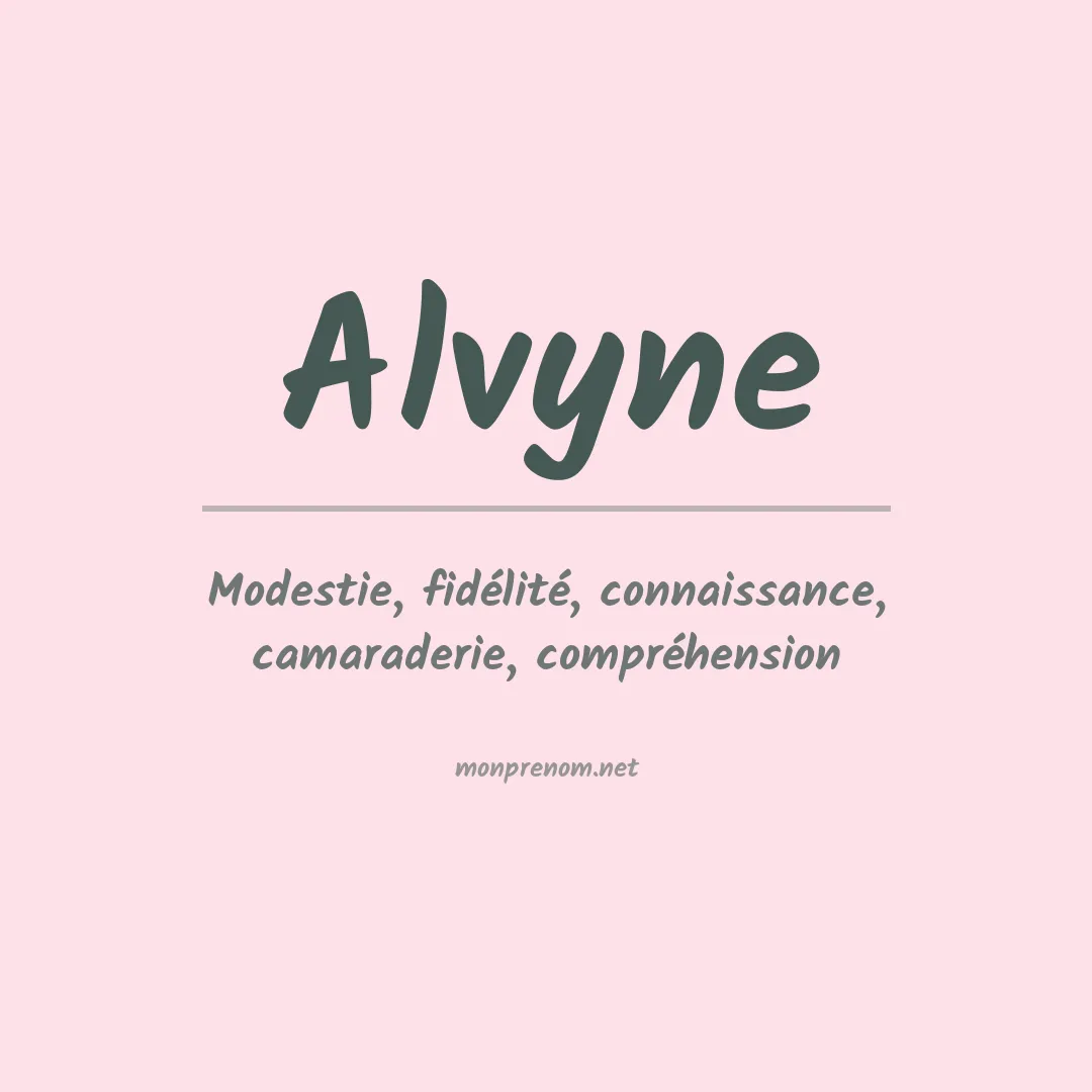 Signification du prénom Alvyne
