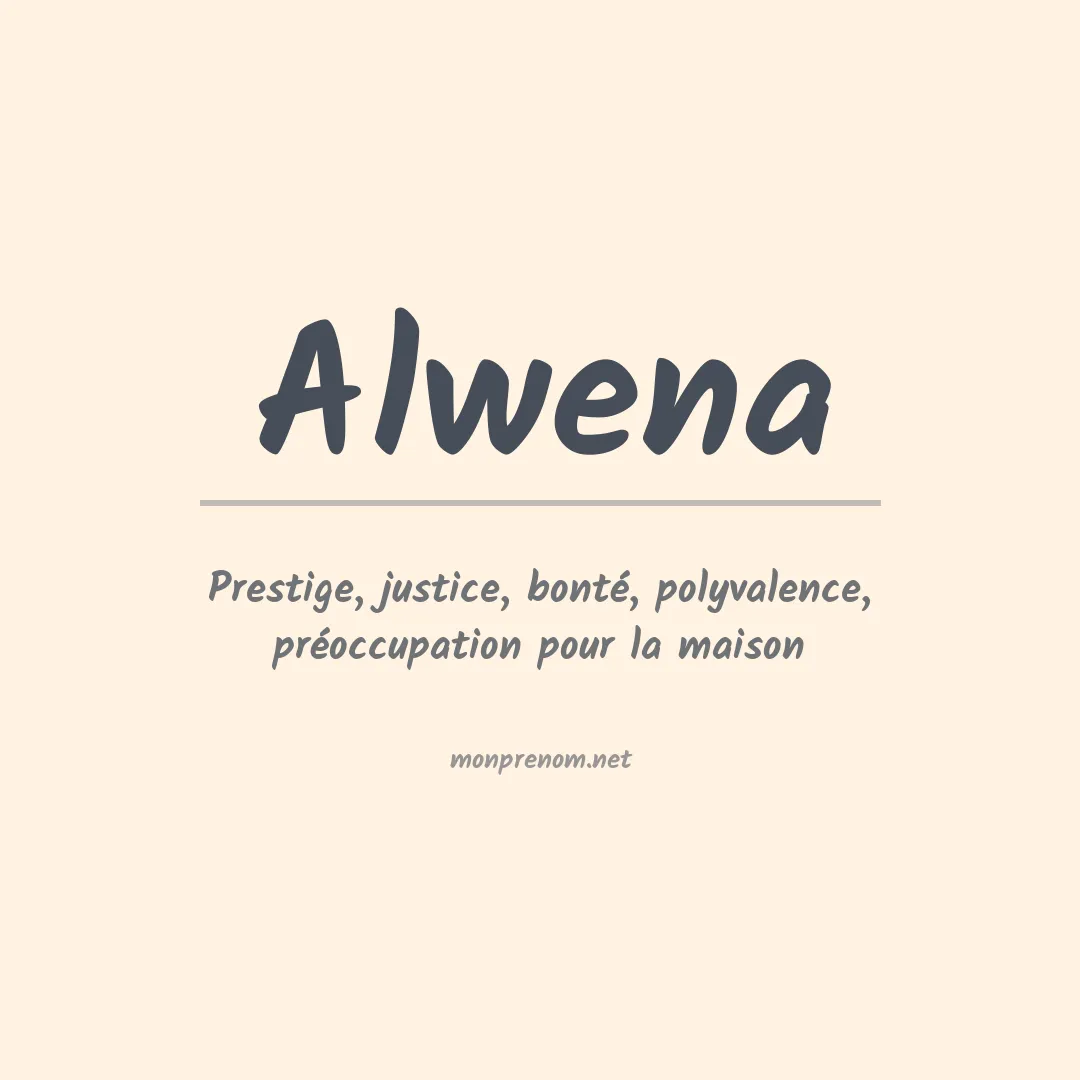 Signification du prénom Alwena