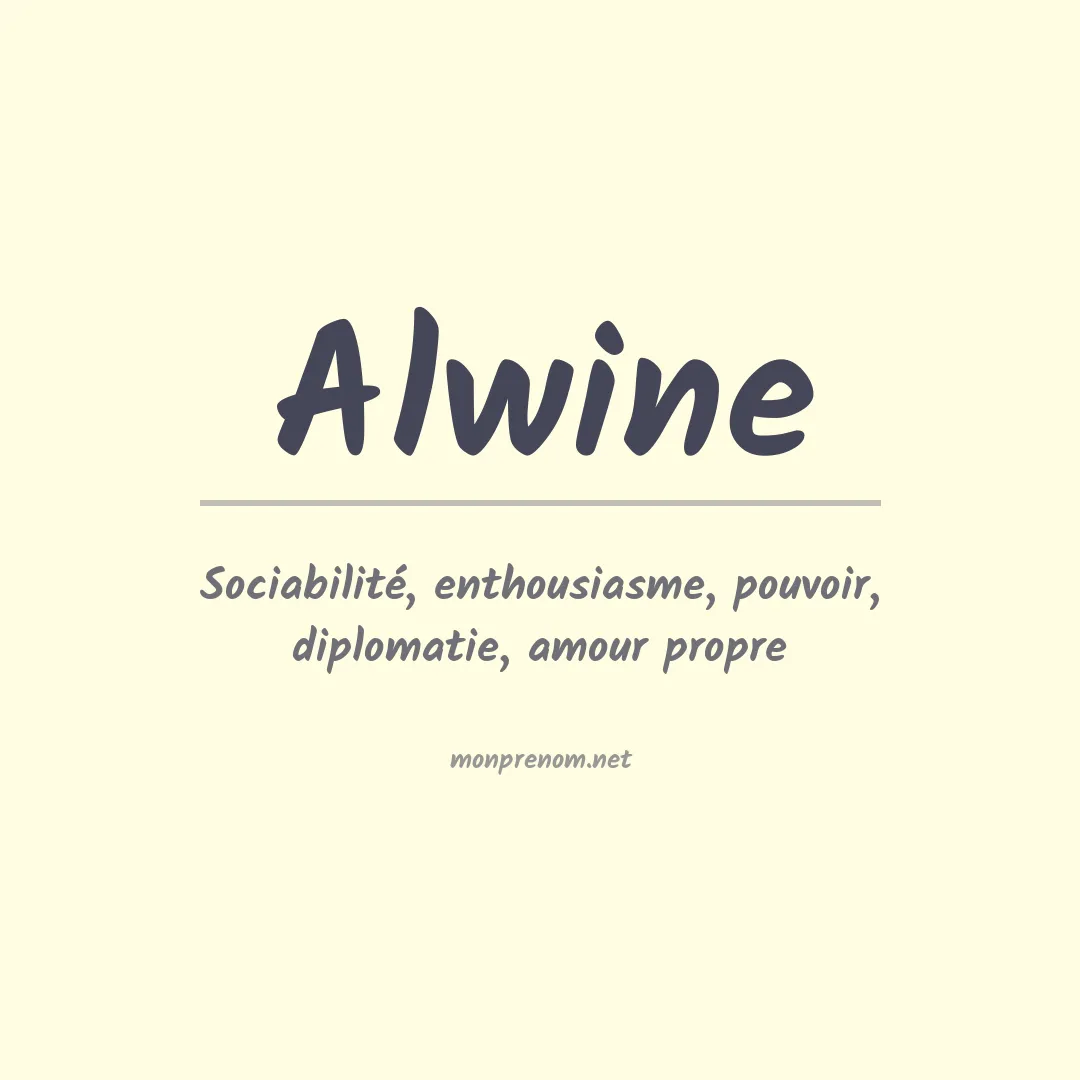 Prénom Alwine