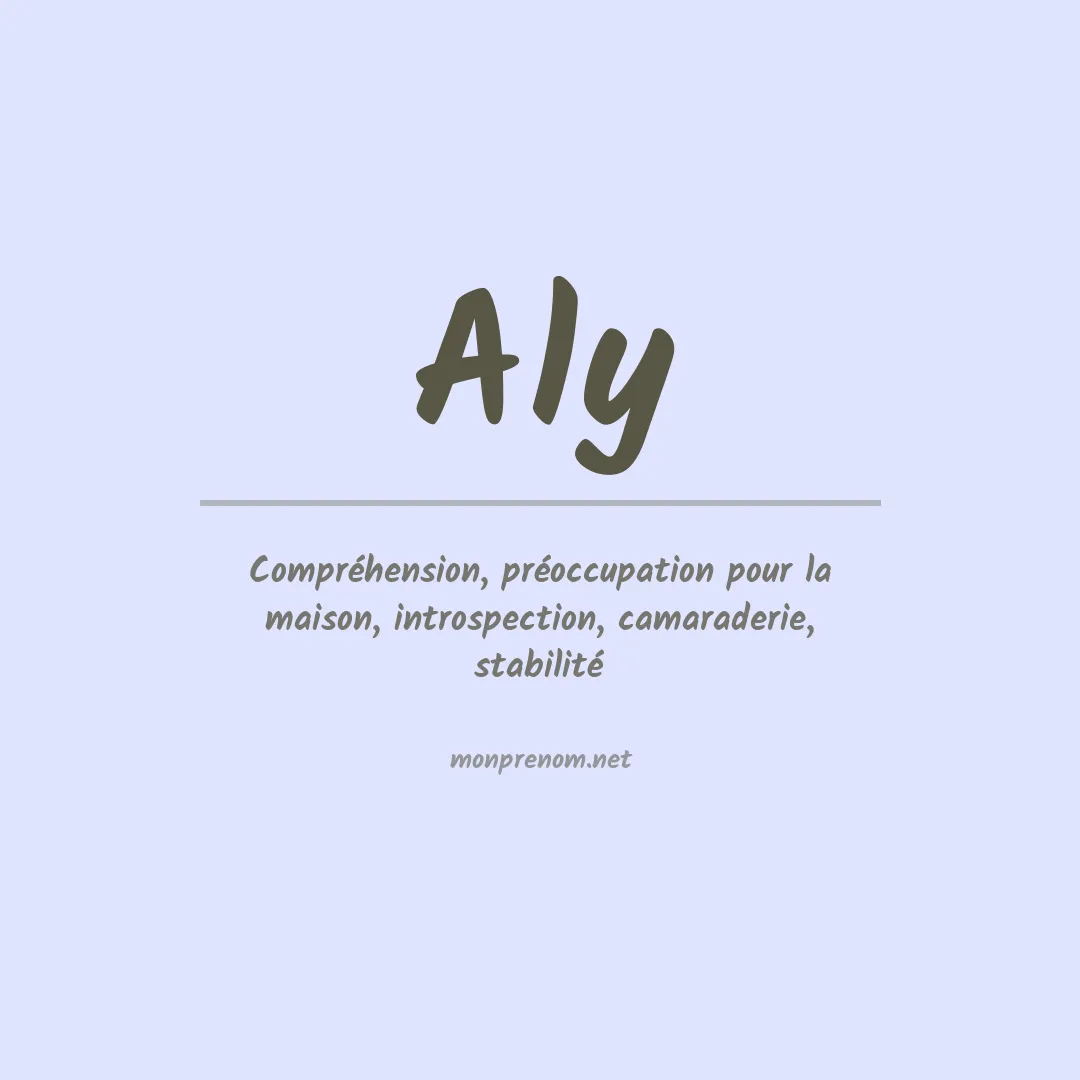 Prénom Aly