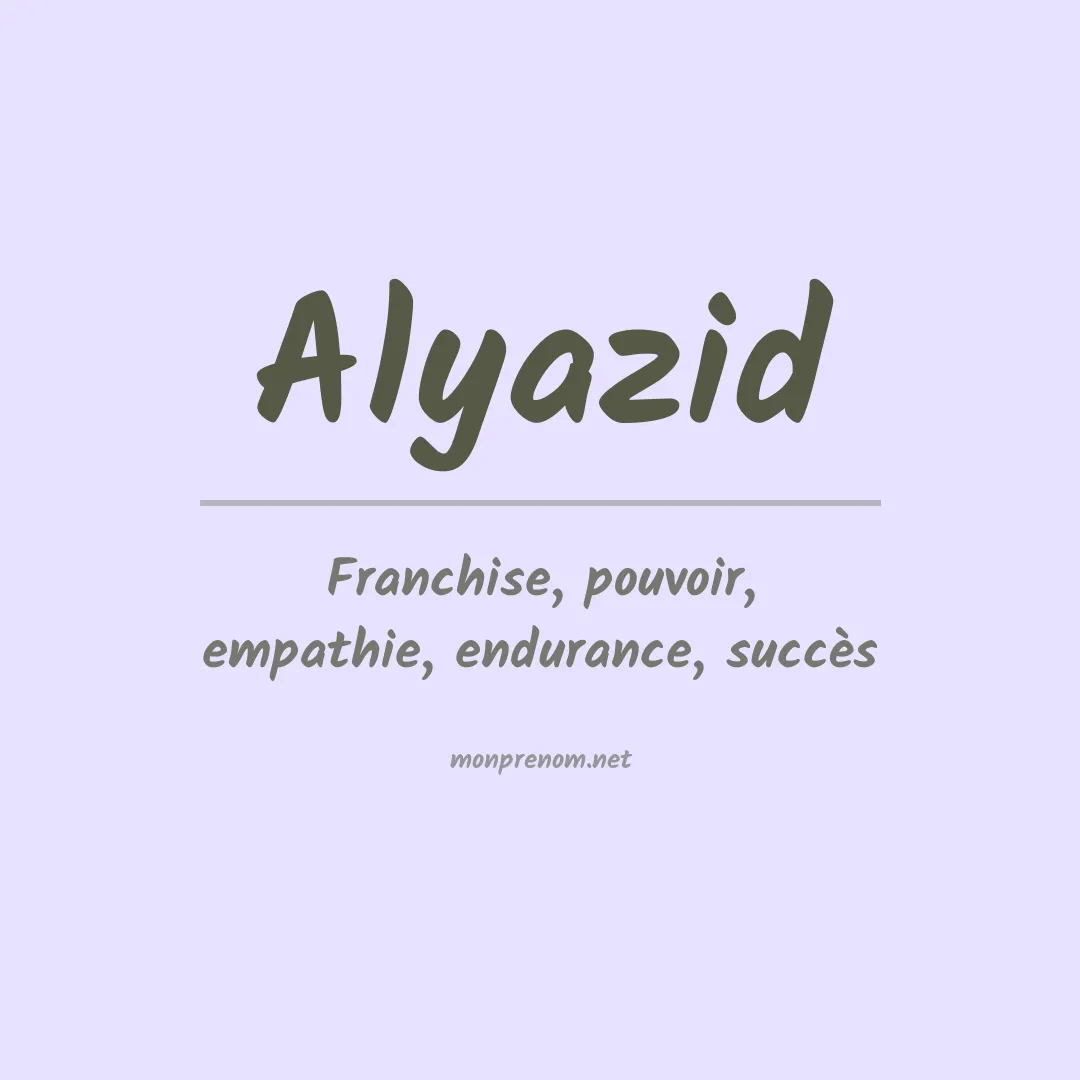 Prénom Alyazid