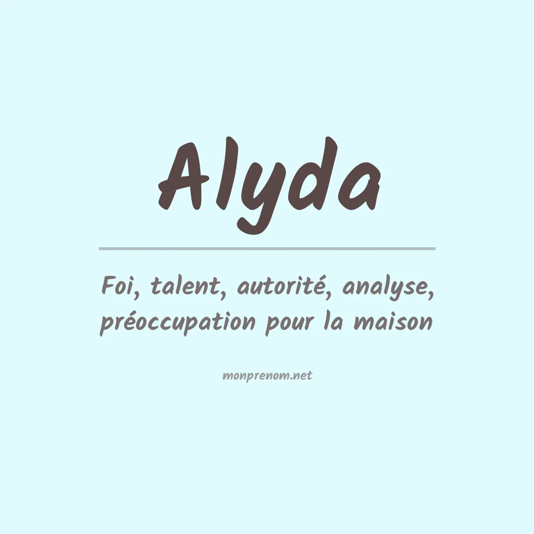 Prénom Alyda