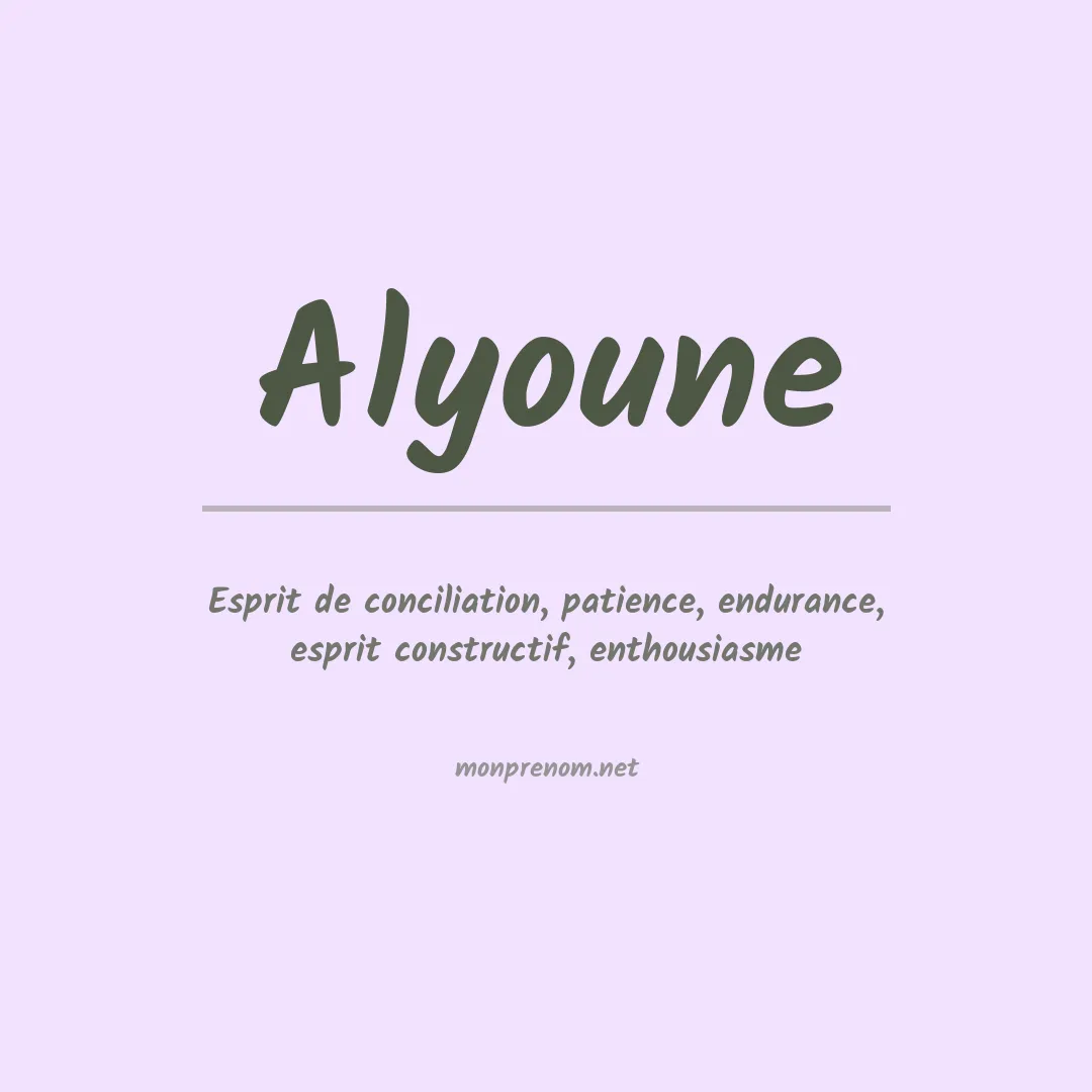 Signification du prénom Alyoune
