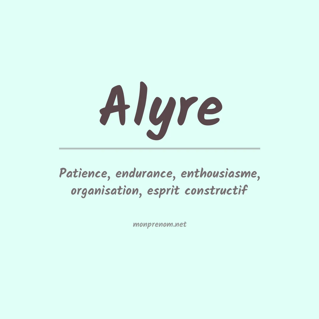 Prénom Alyre