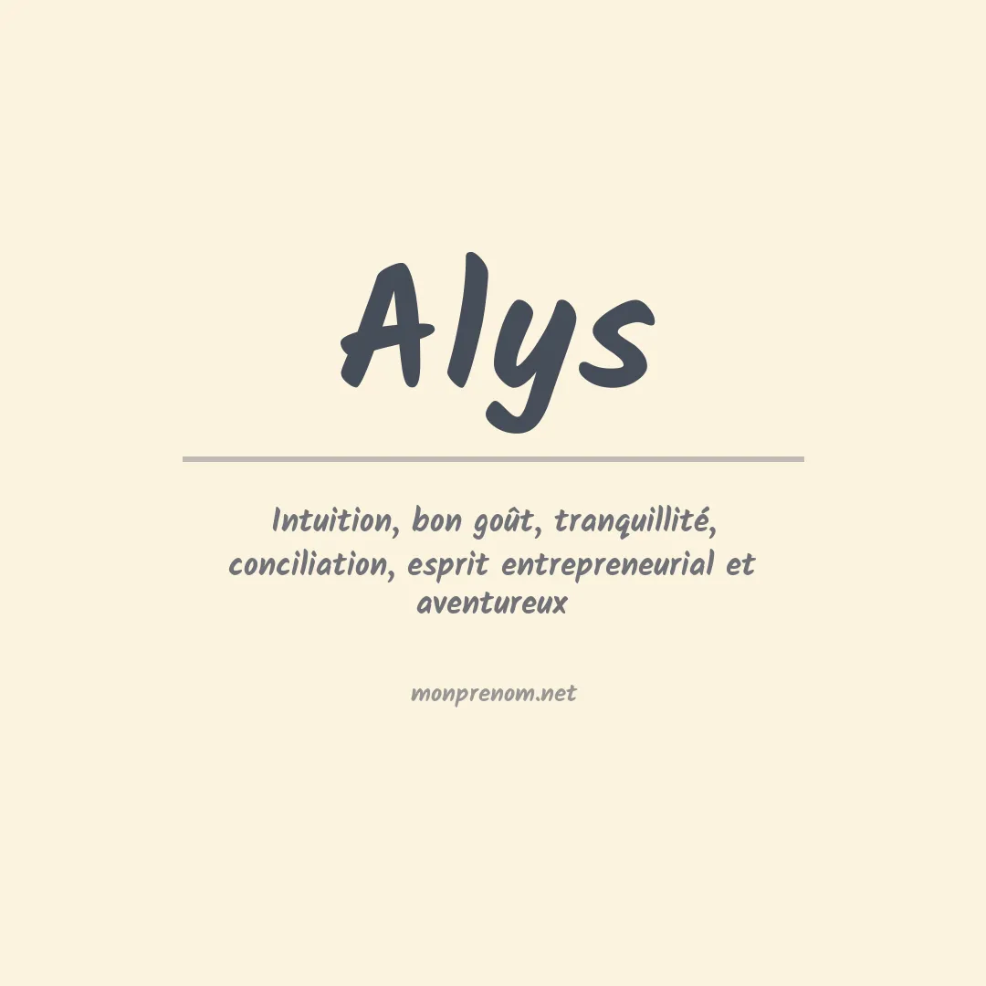 Prénom Alys