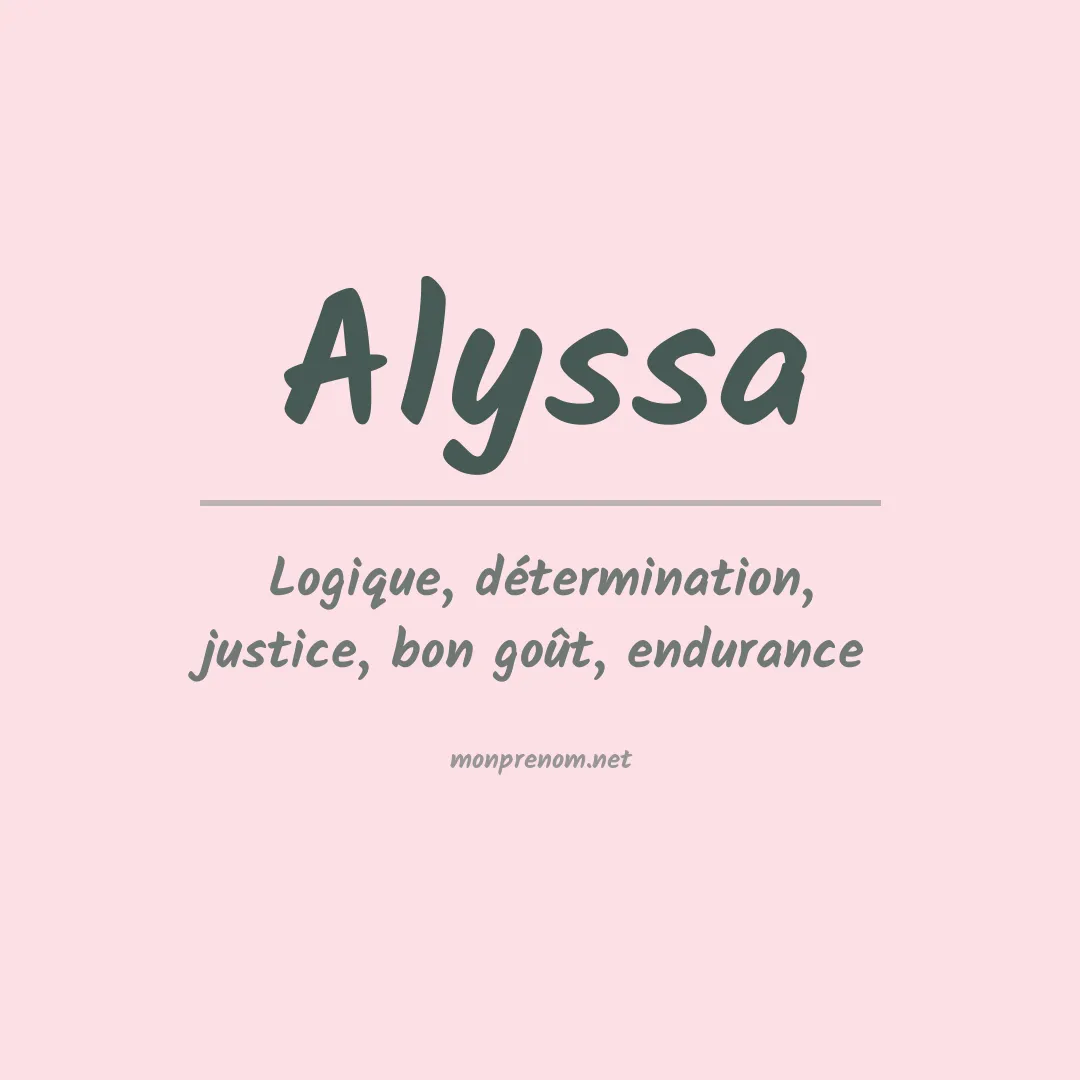 Prénom Alyssa