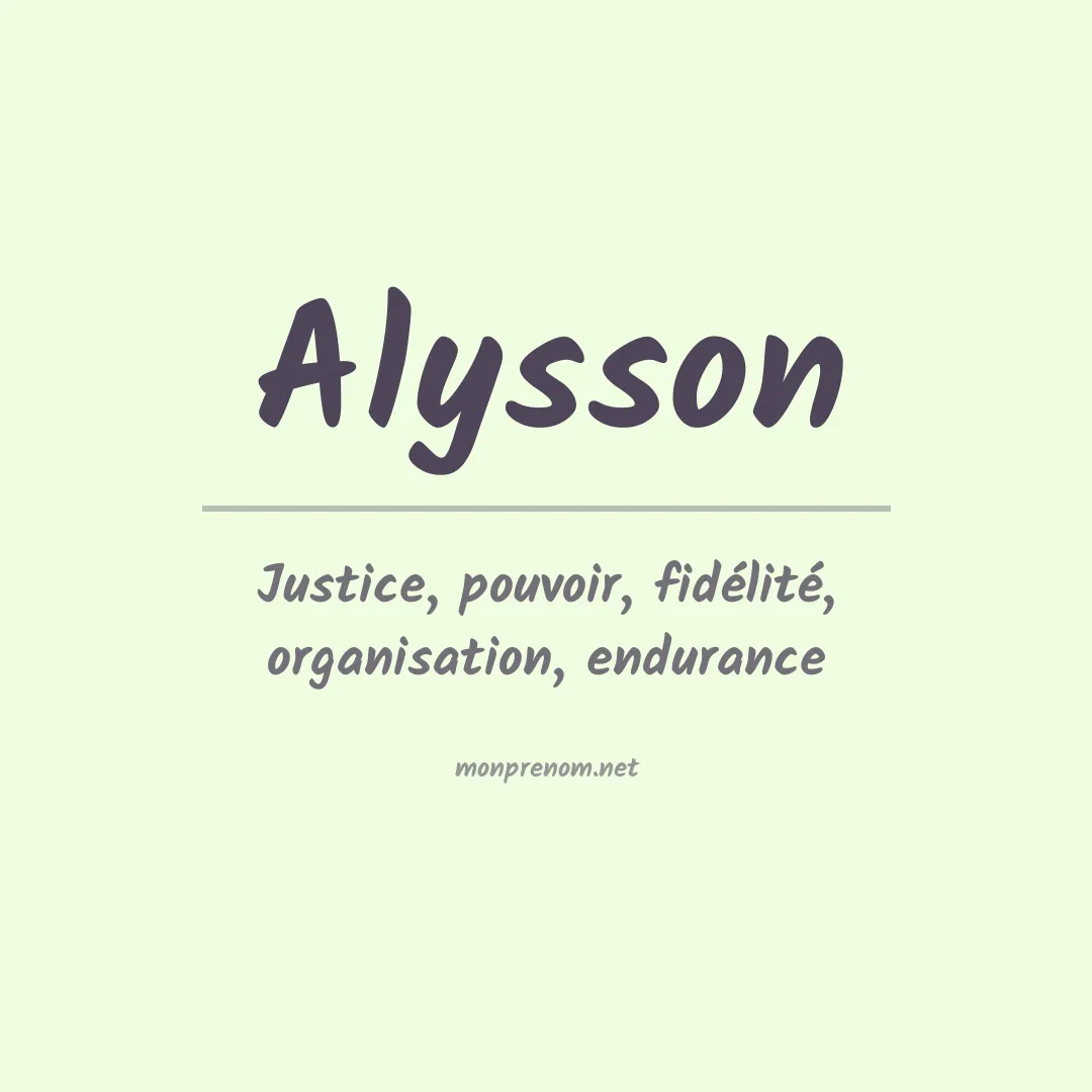 Prénom Alysson