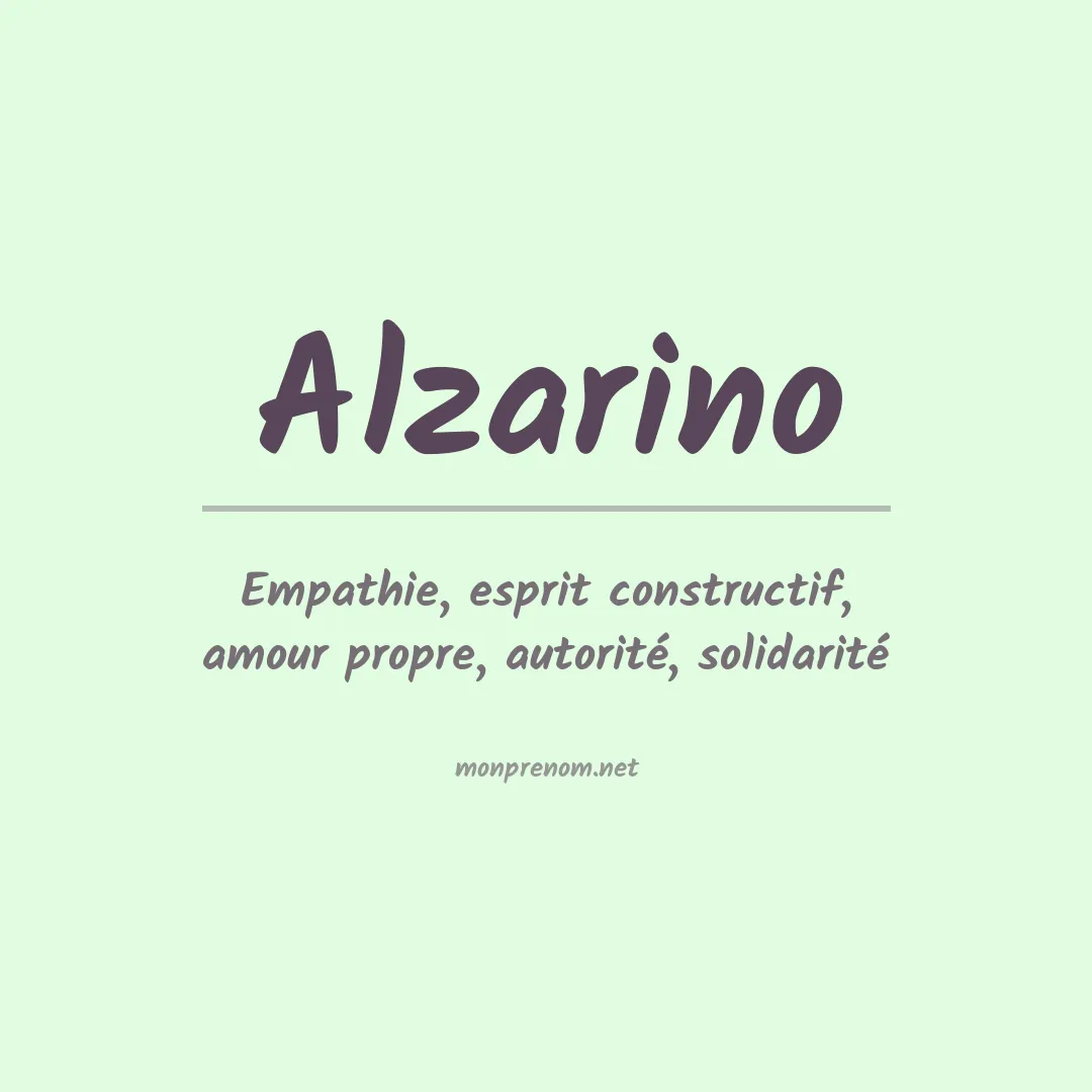 Signification du prénom Alzarino