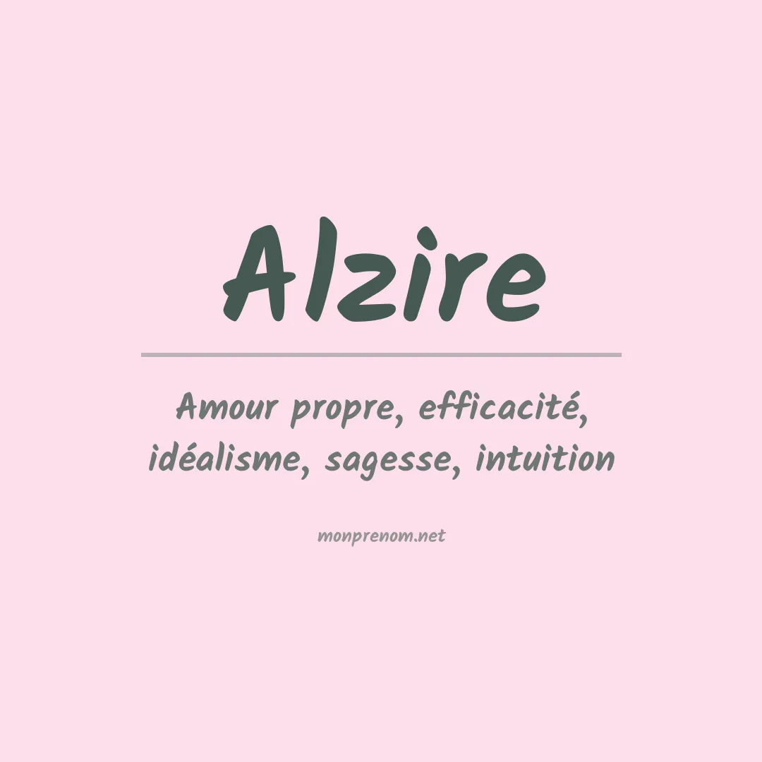 Prénom Alzire