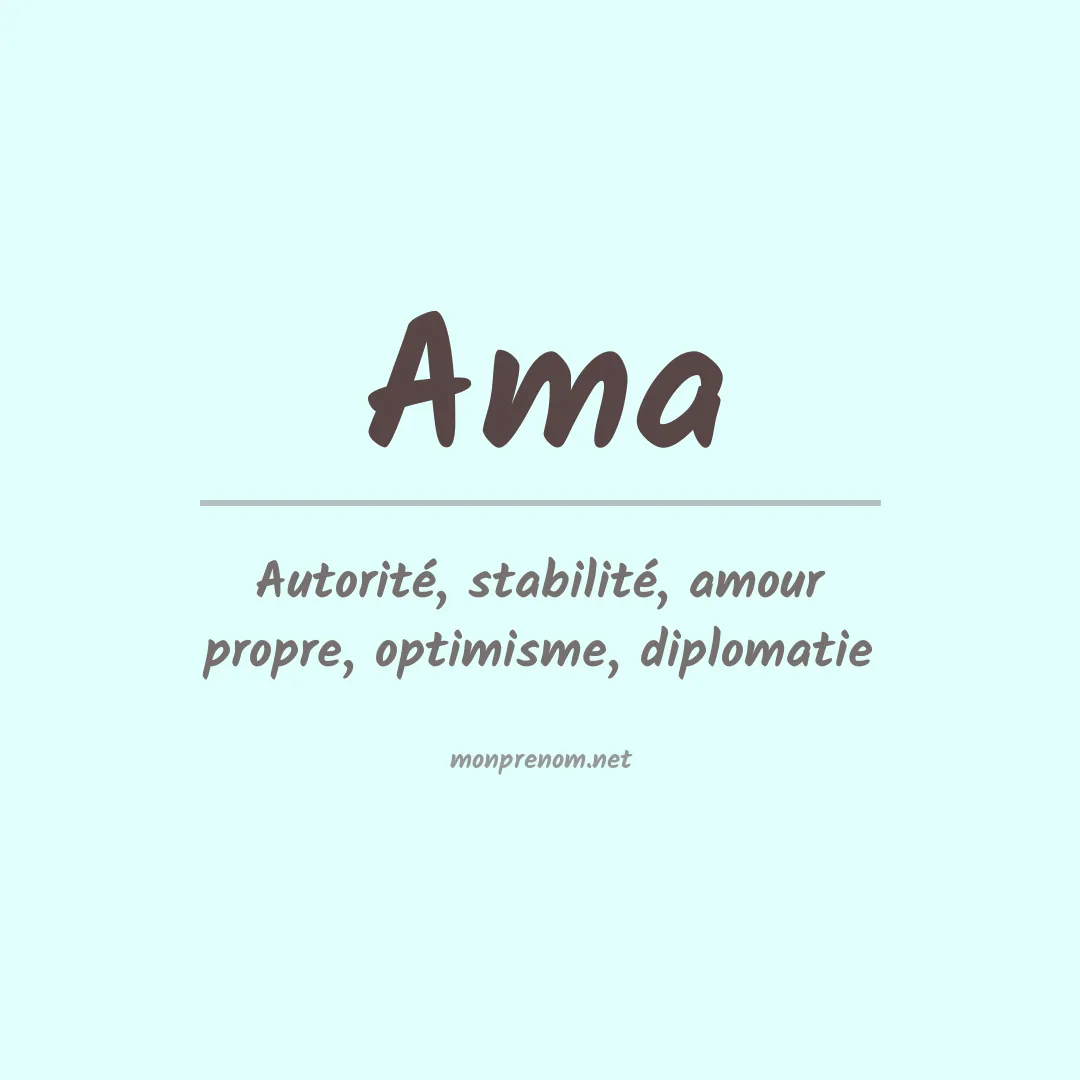 Prénom Ama
