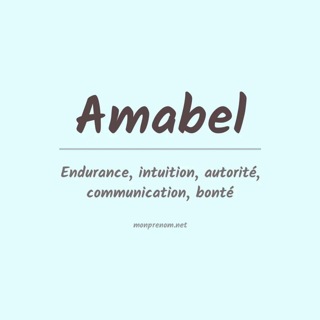 Prénom Amabel