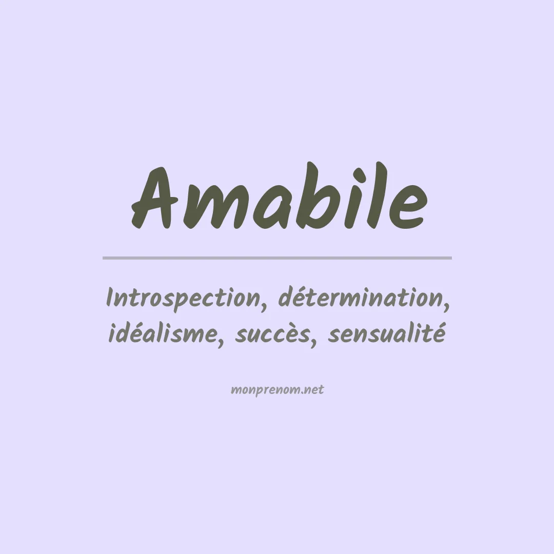 Prénom Amabile