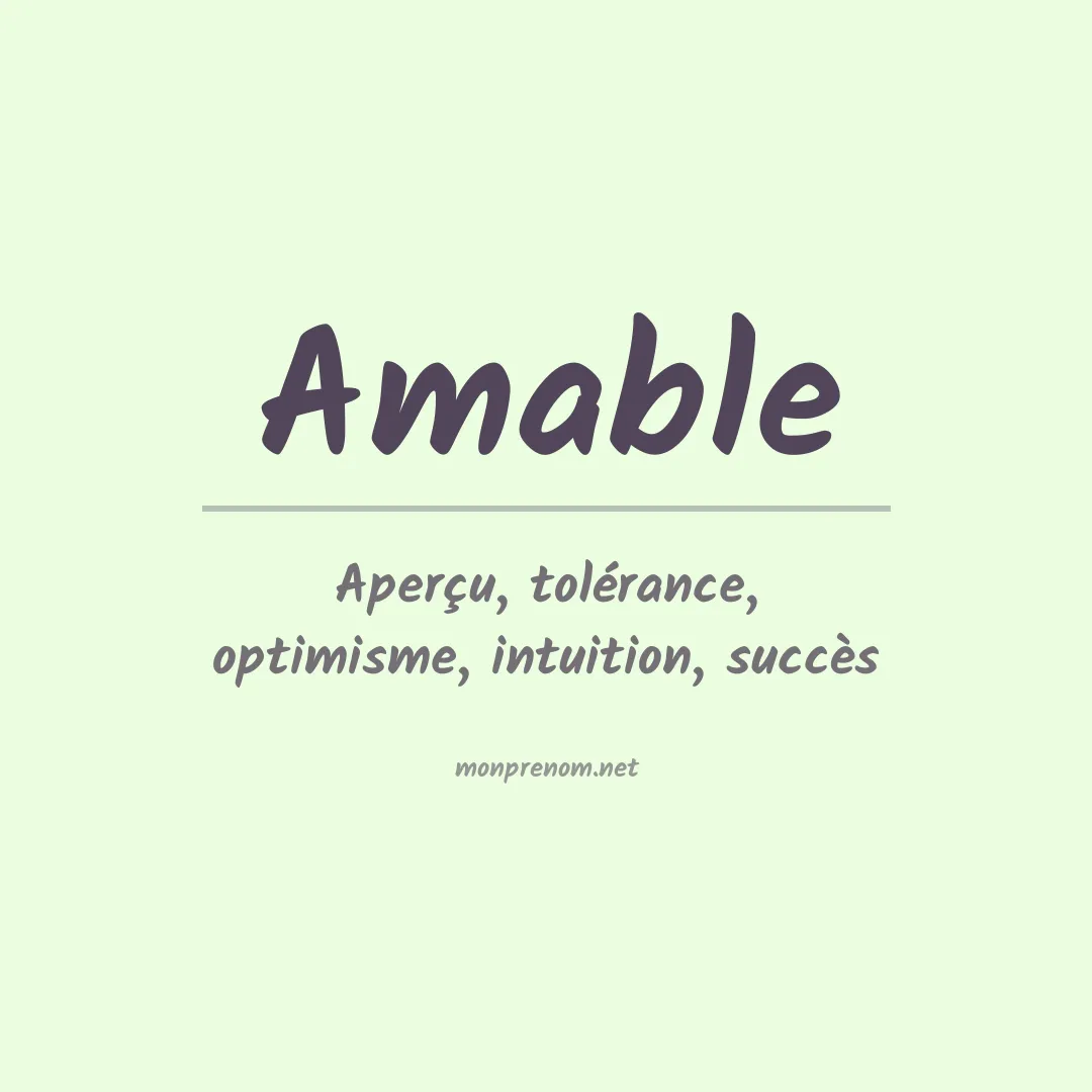 Prénom Amable