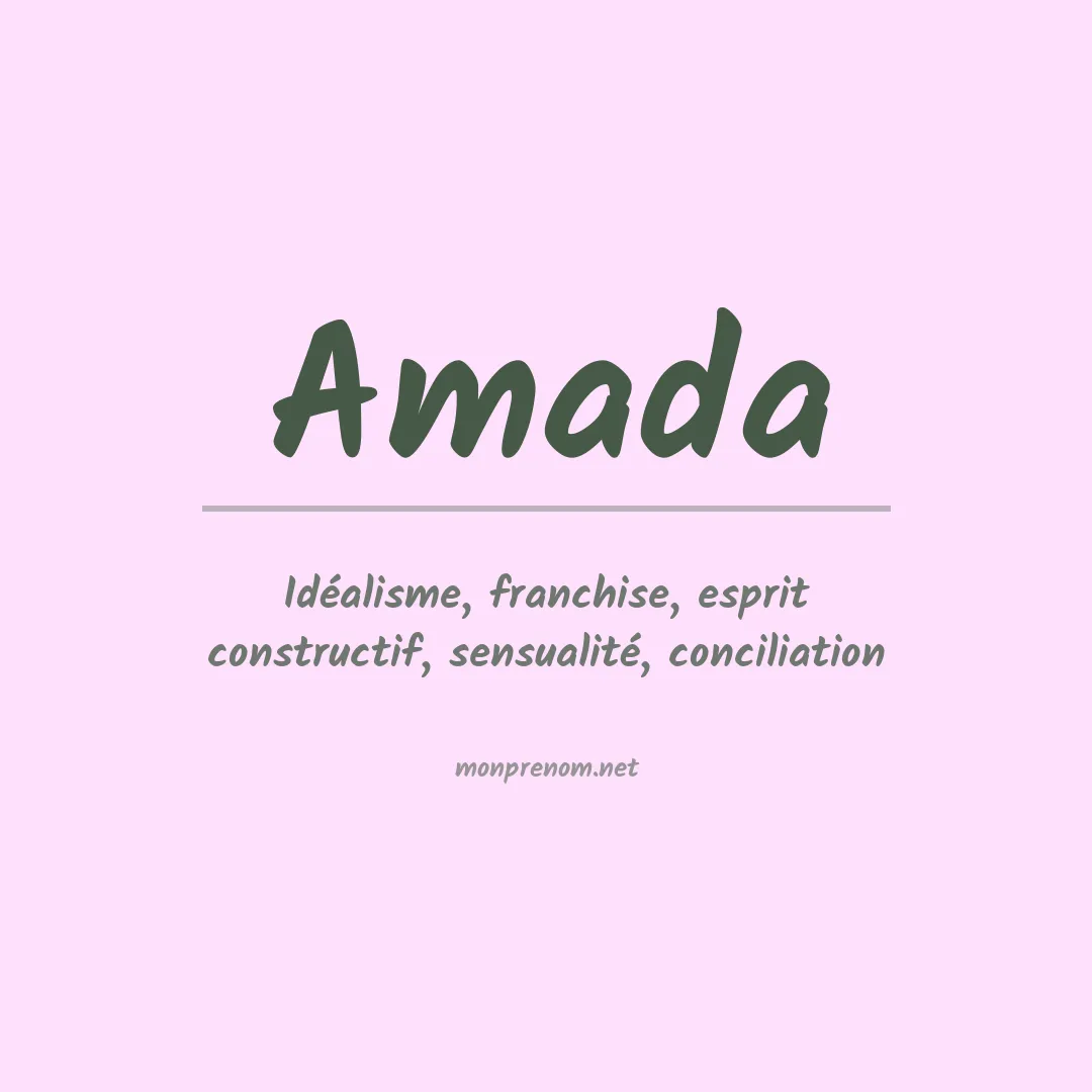 Signification du prénom Amada