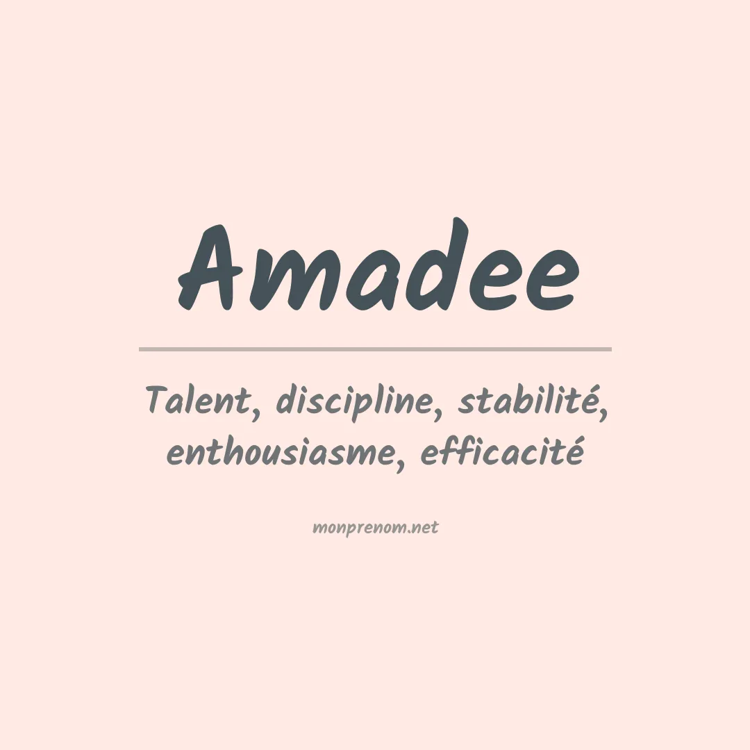 Signification du prénom Amadee