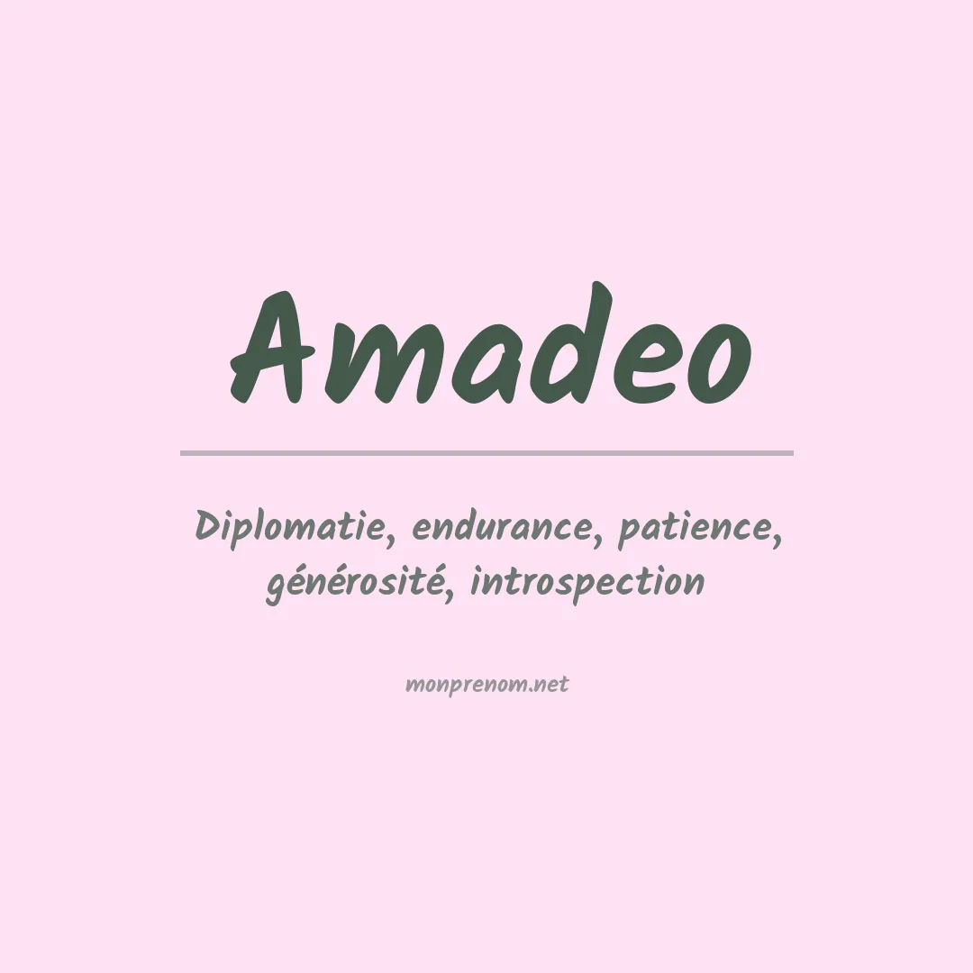 Prénom Amadeo