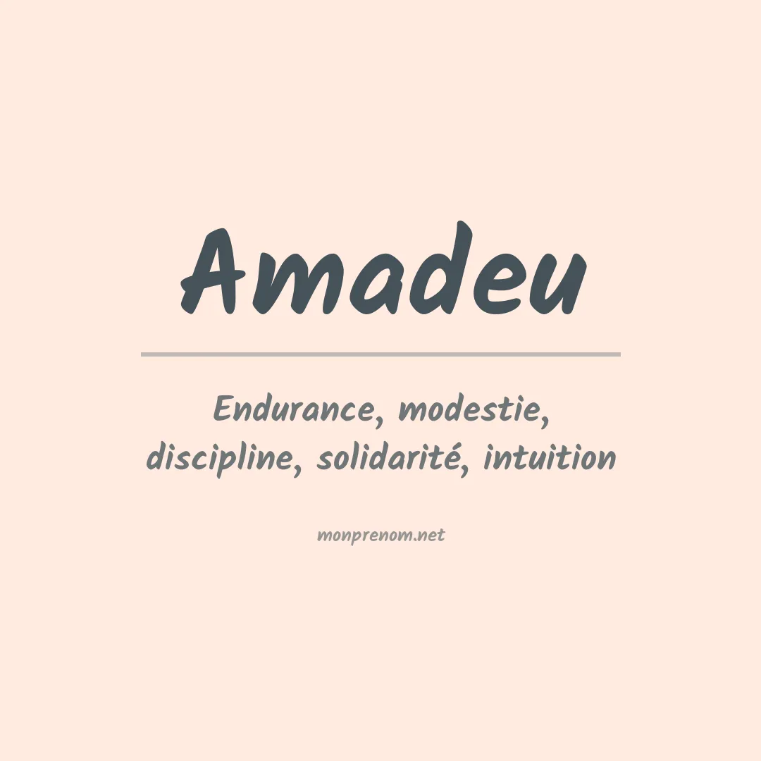 Prénom Amadeu
