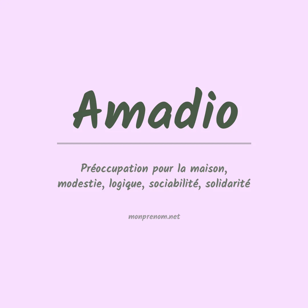 Prénom Amadio