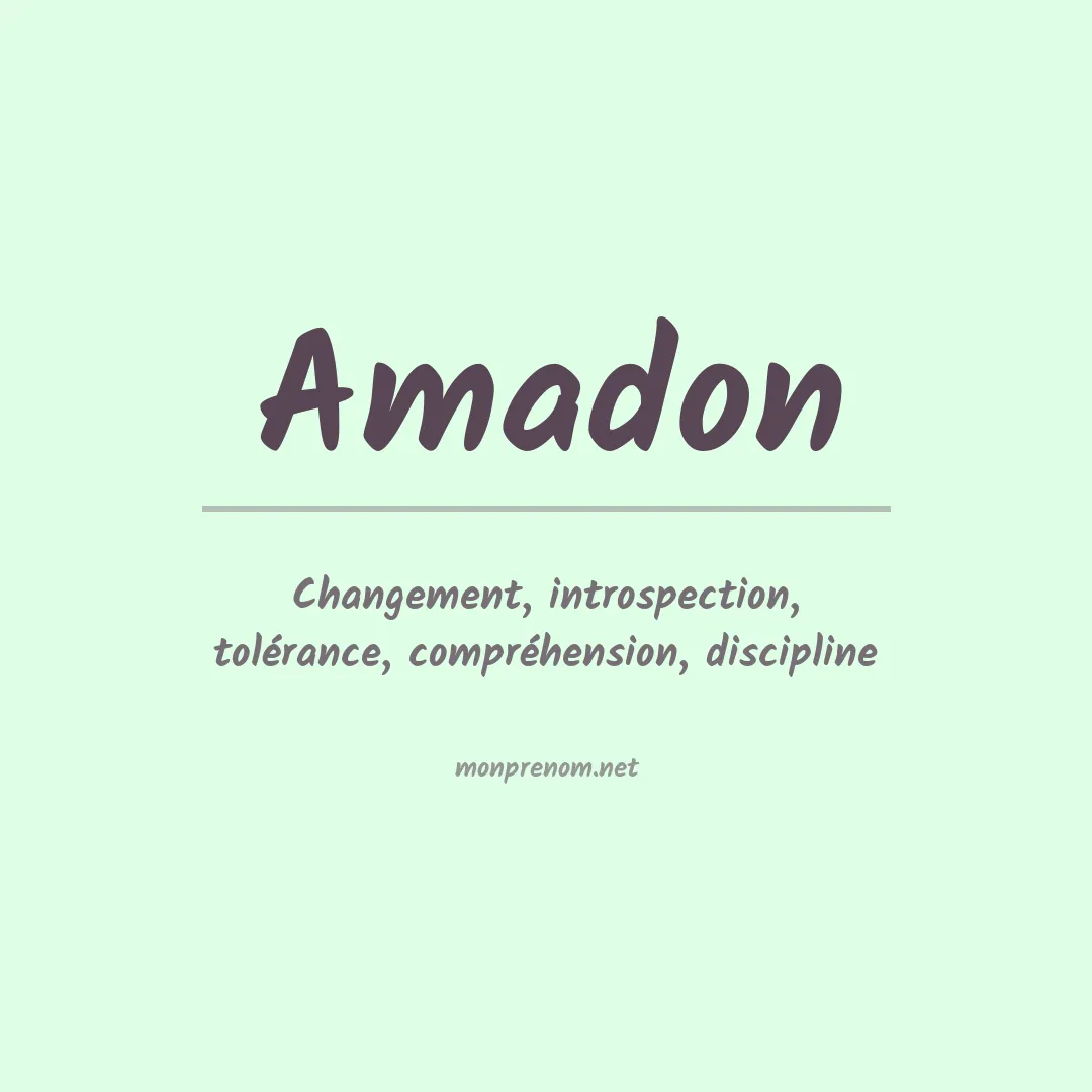 Prénom Amadon