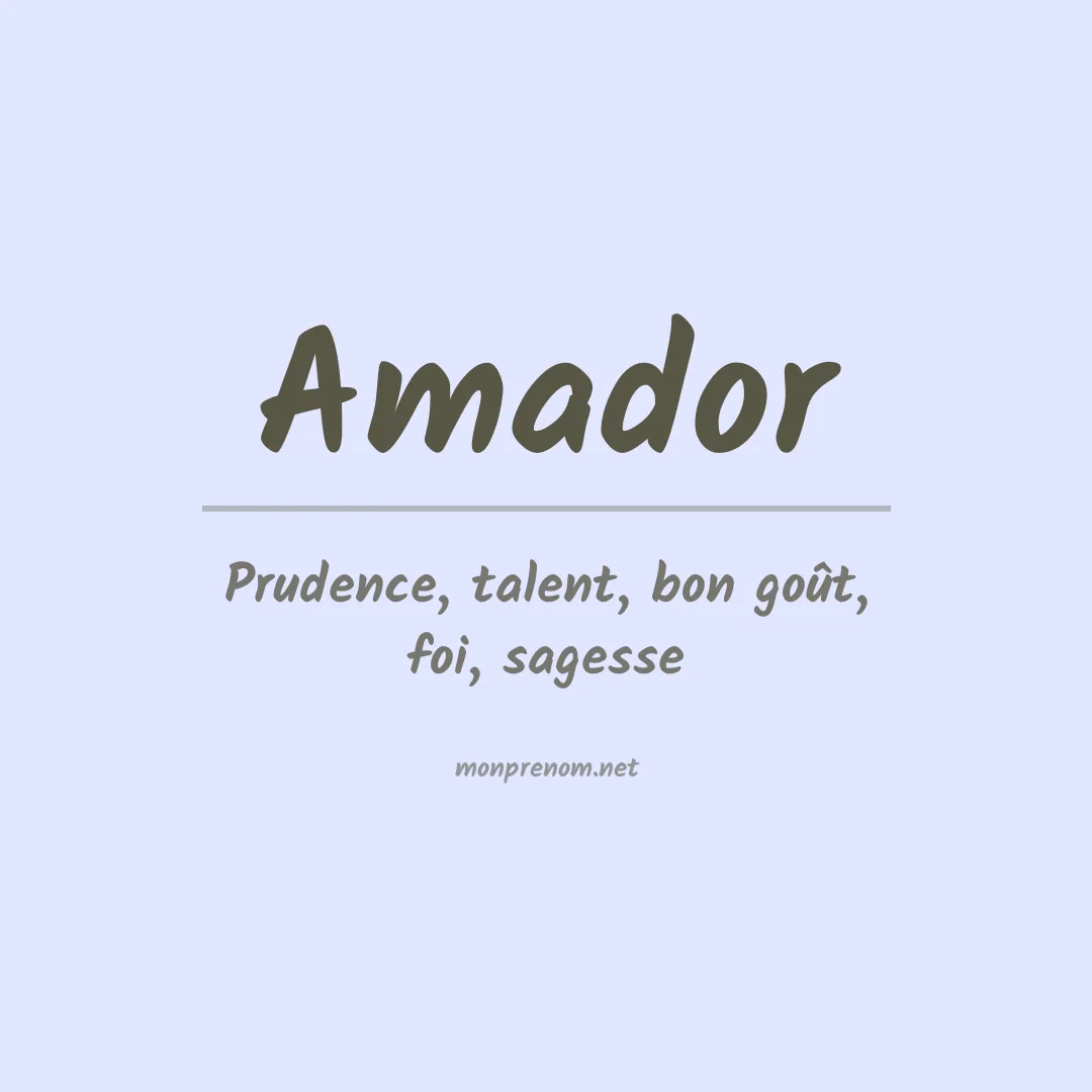 Prénom Amador
